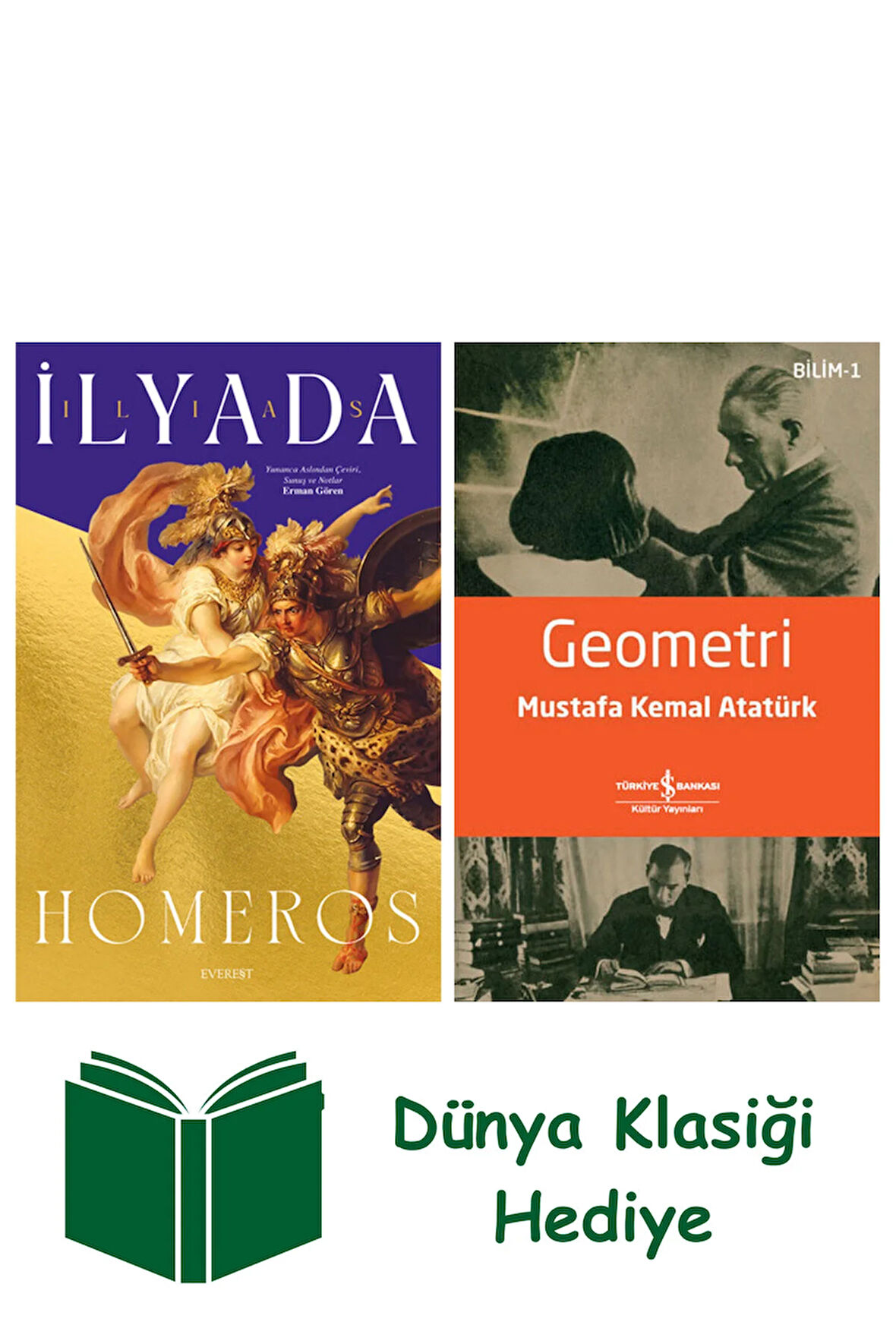 İlyada (Ciltli) + Geometri + Dünya Klasiği Hediye