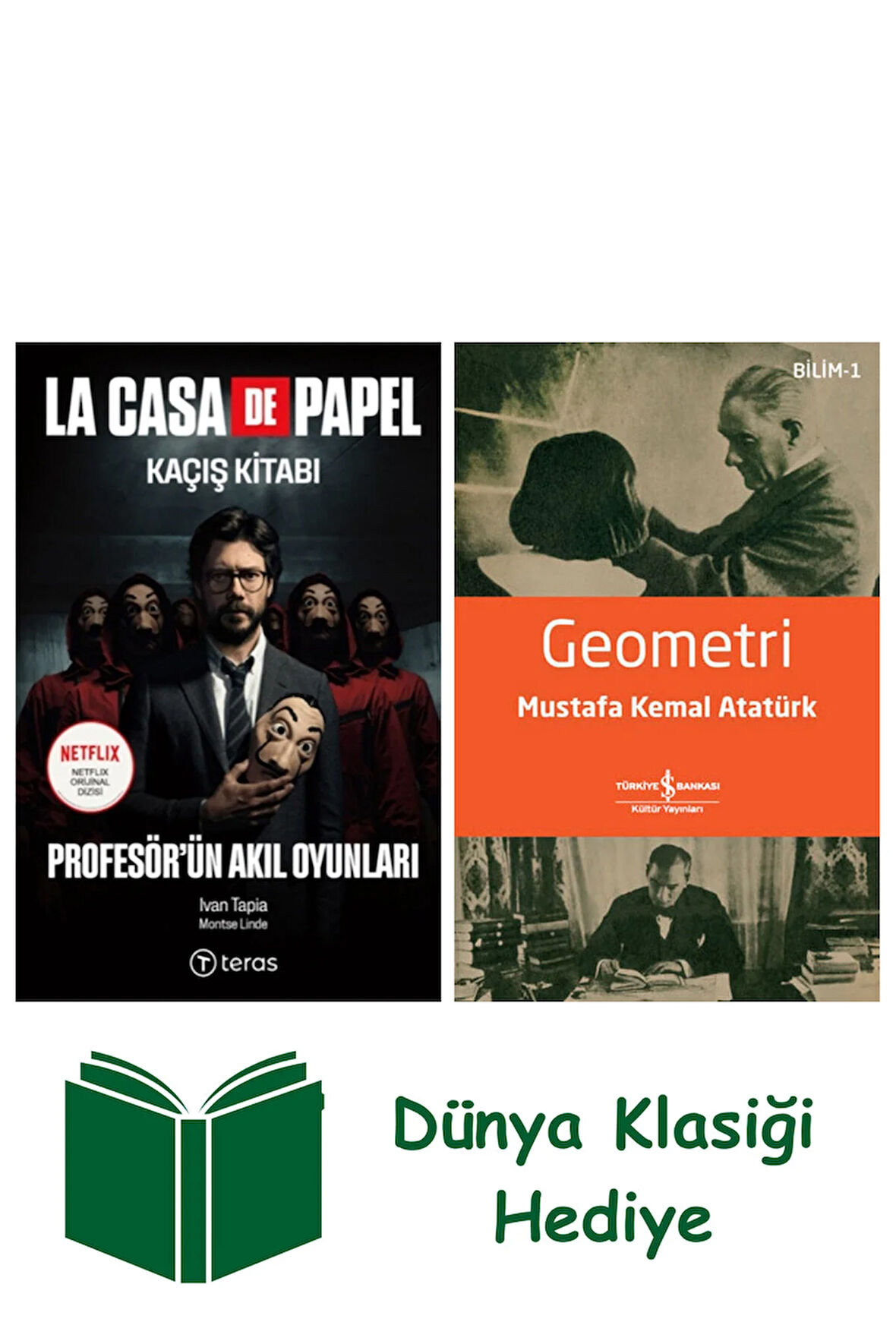 La Casa De Papel Kaçış Kitabı + Geometri + Dünya Klasiği Hediye