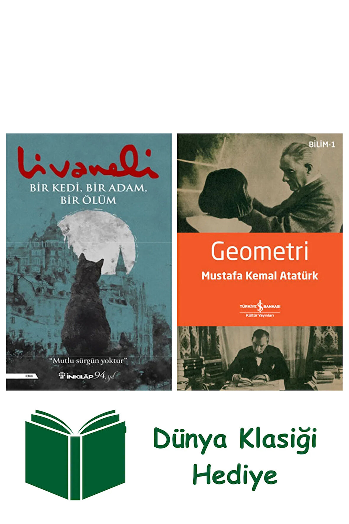 Bir Kedi, Bir Adam, Bir Ölüm + Geometri + Dünya Klasiği Hediye