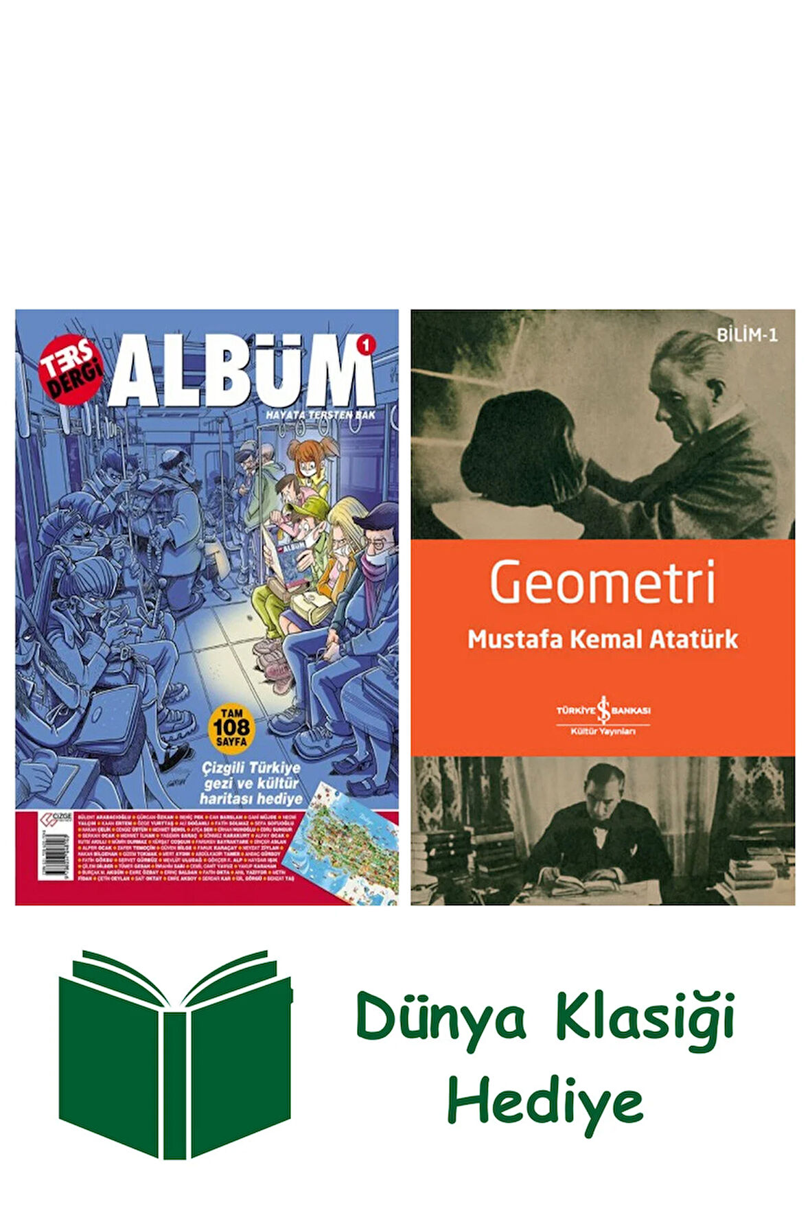 Ters Dergi Albüm 1 - Hayata Tersten Bak + Geometri + Dünya Klasiği Hediye