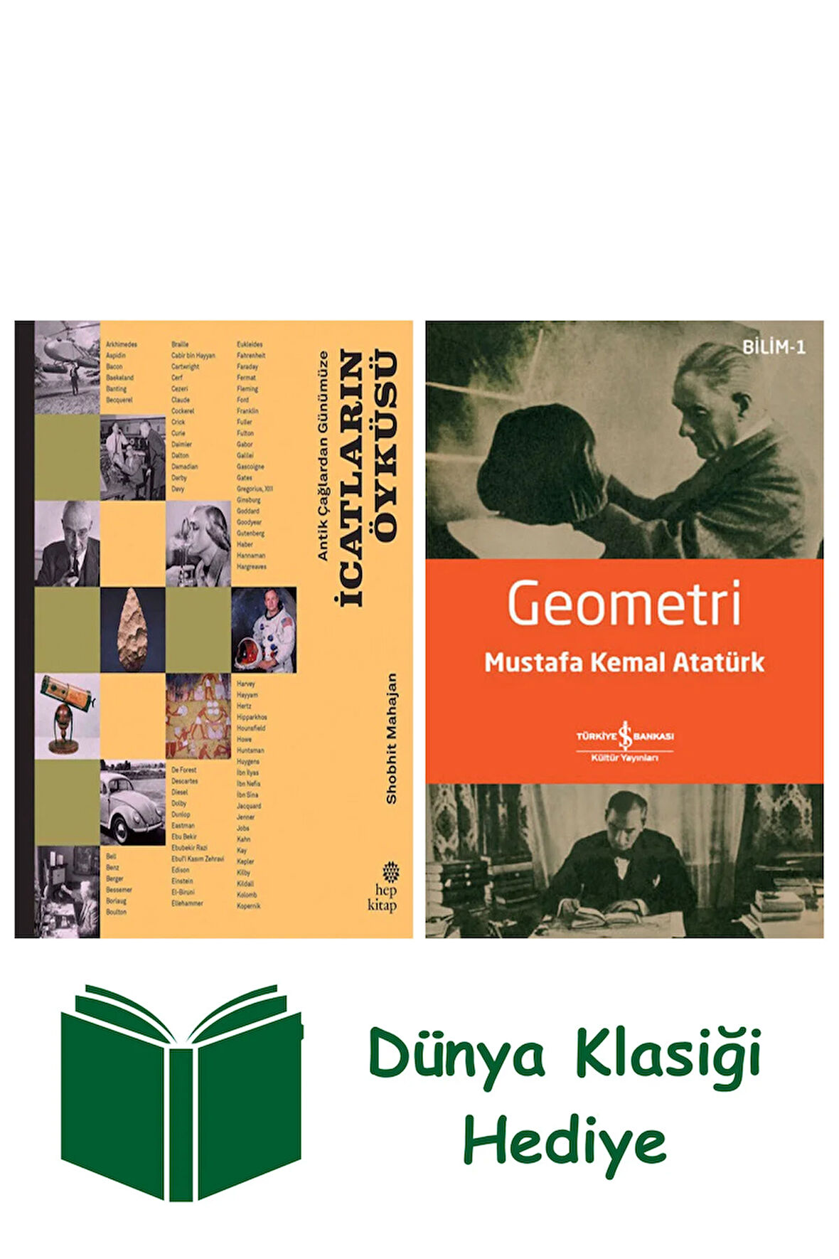 Antik Çağlardan Günümüze İcatların Öyküsü + Geometri + Dünya Klasiği Hediye