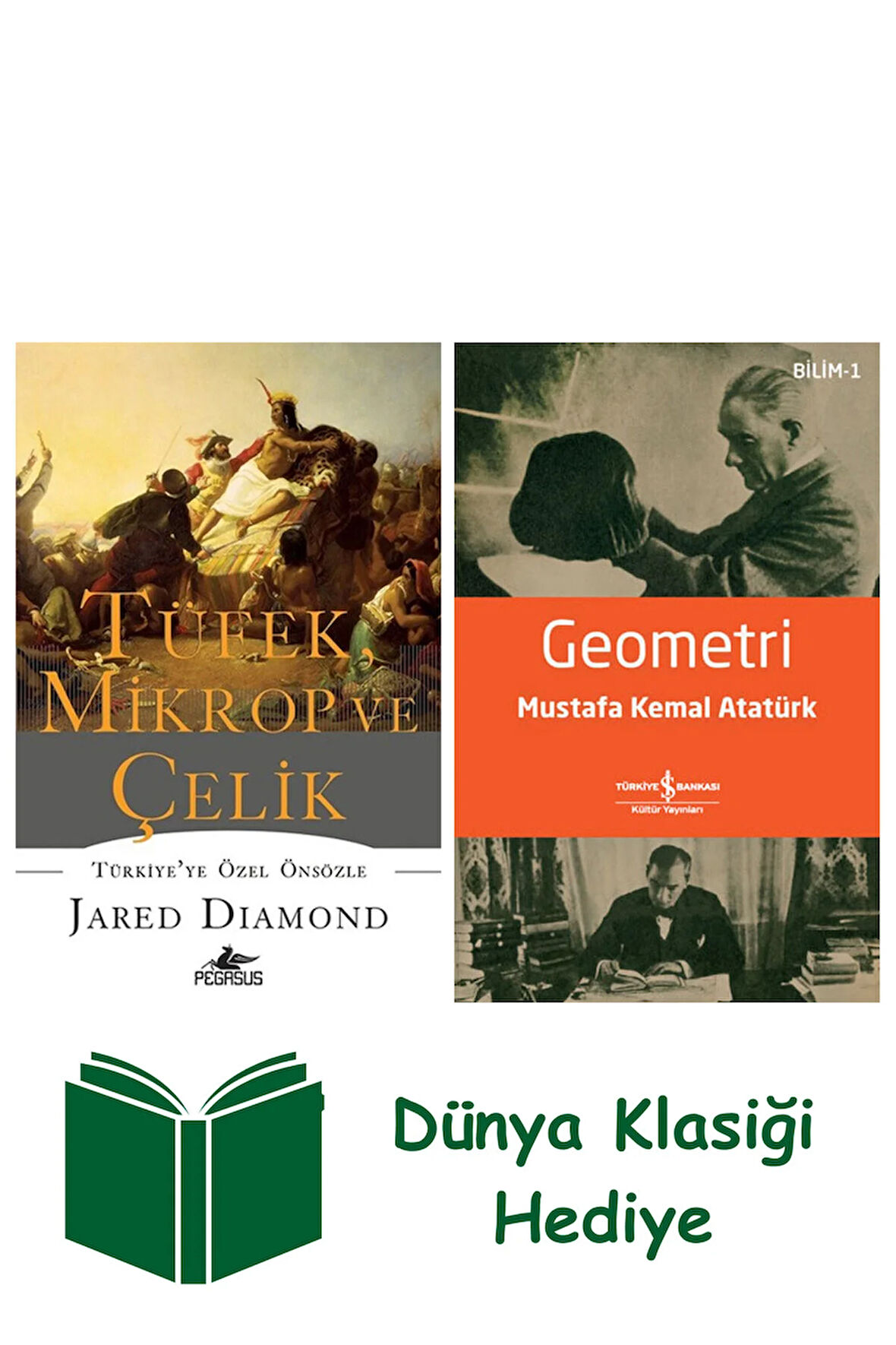 Tüfek Mikrop ve Çelik + Geometri + Dünya Klasiği Hediye