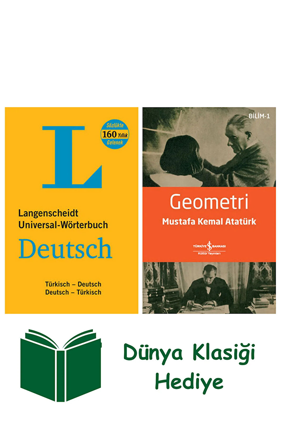 Langenscheidt Türkçe - Almanca / Almanca - Türkçe + Geometri + Dünya Klasiği Hediye