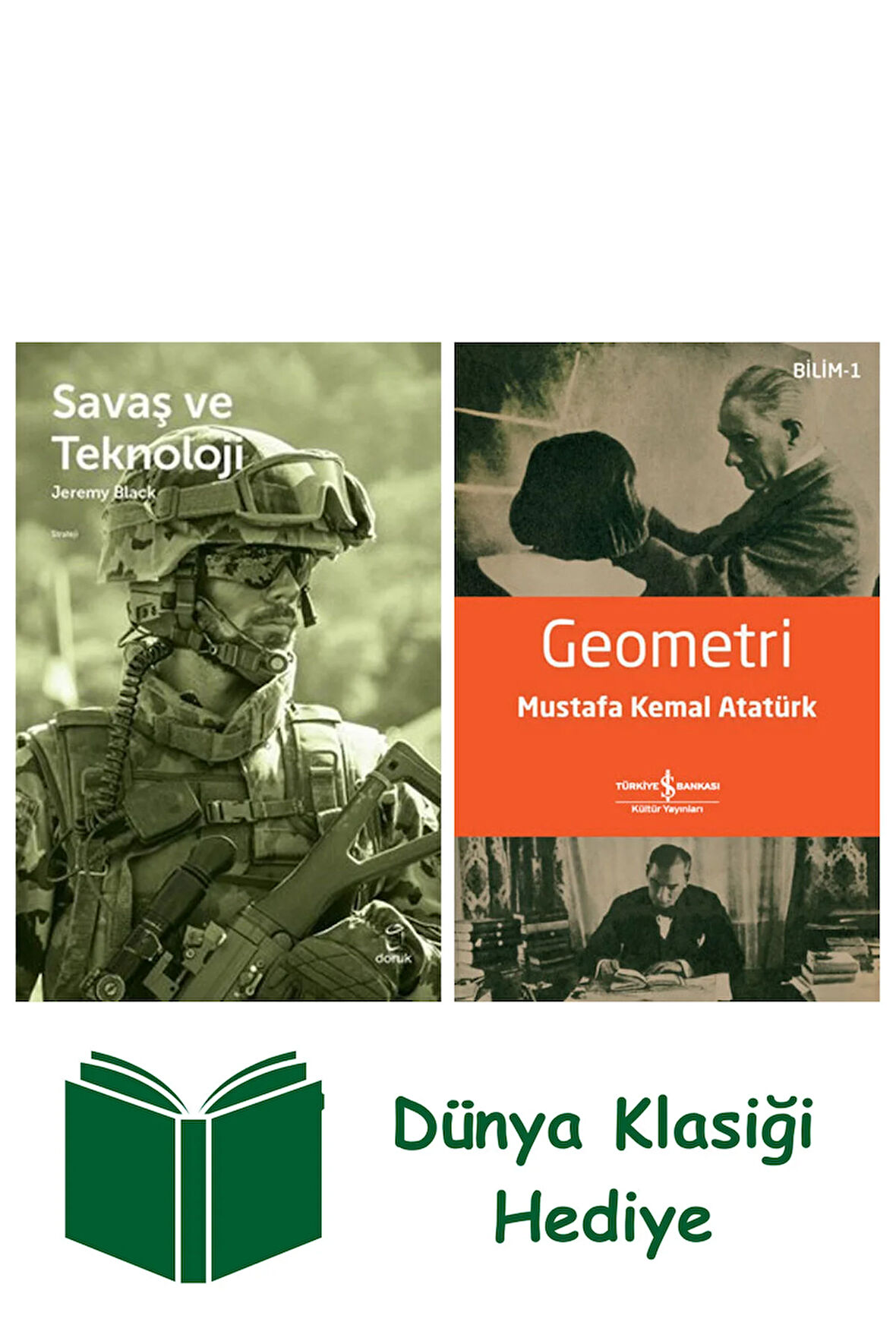 Savaş ve Teknoloji + Geometri + Dünya Klasiği Hediye
