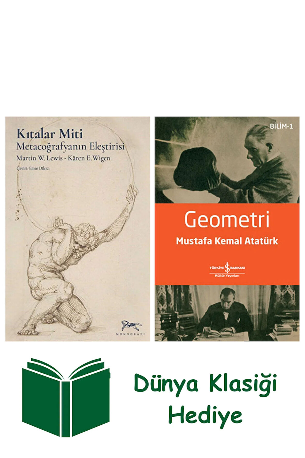 Kıtalar Miti + Geometri + Dünya Klasiği Hediye