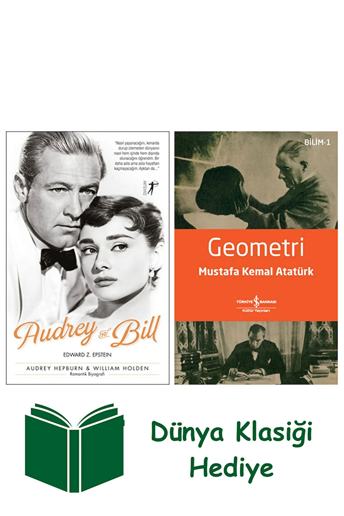 Audrey ve Bill + Geometri + Dünya Klasiği Hediye