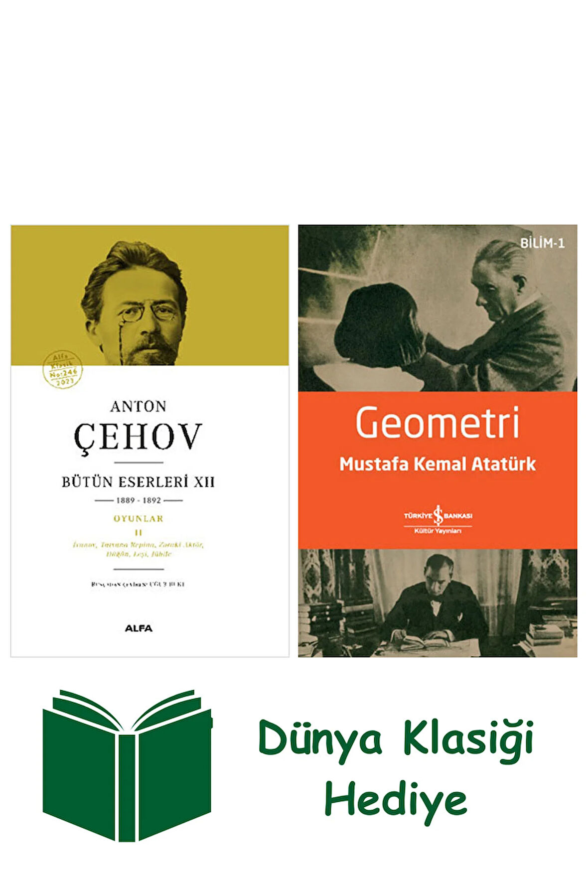 Anton Çehov Bütün Eserleri 12 (Ciltli) + Geometri + Dünya Klasiği Hediye