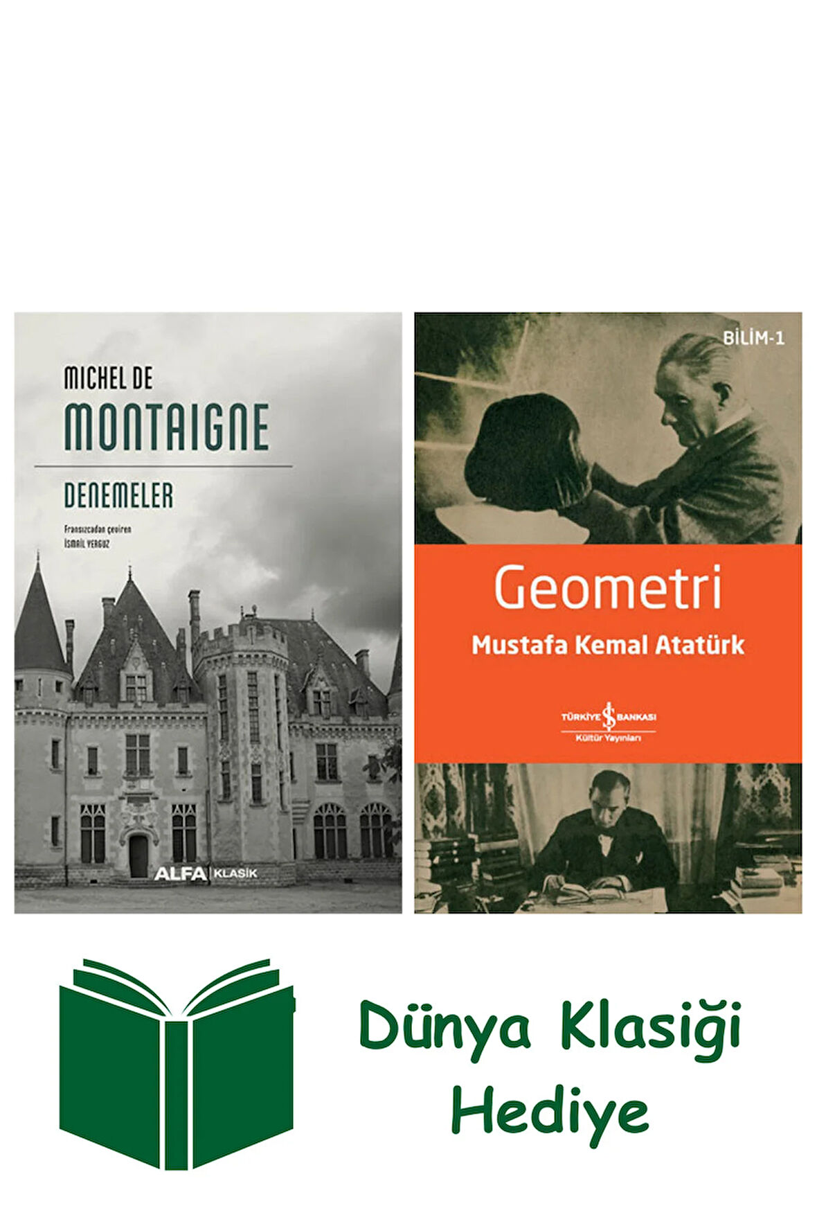 Denemeler (Ciltli) + Geometri + Dünya Klasiği Hediye