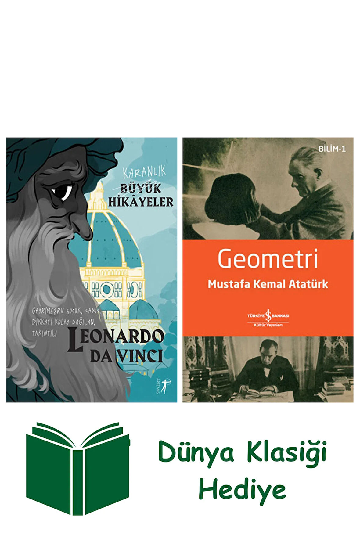 Karanlık Büyük Hikâyeler - Leonardo da Vinci + Geometri + Dünya Klasiği Hediye