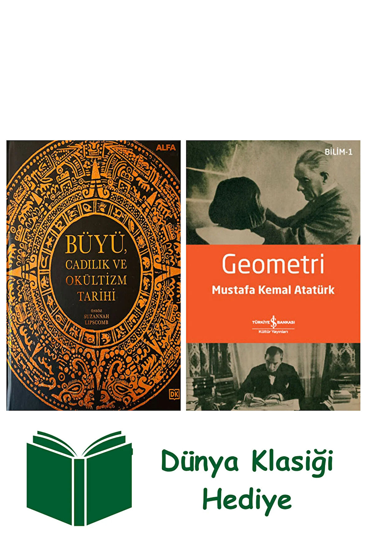 Büyü Cadılık ve Okültizm Tarihi (Ciltli) + Geometri + Dünya Klasiği Hediye