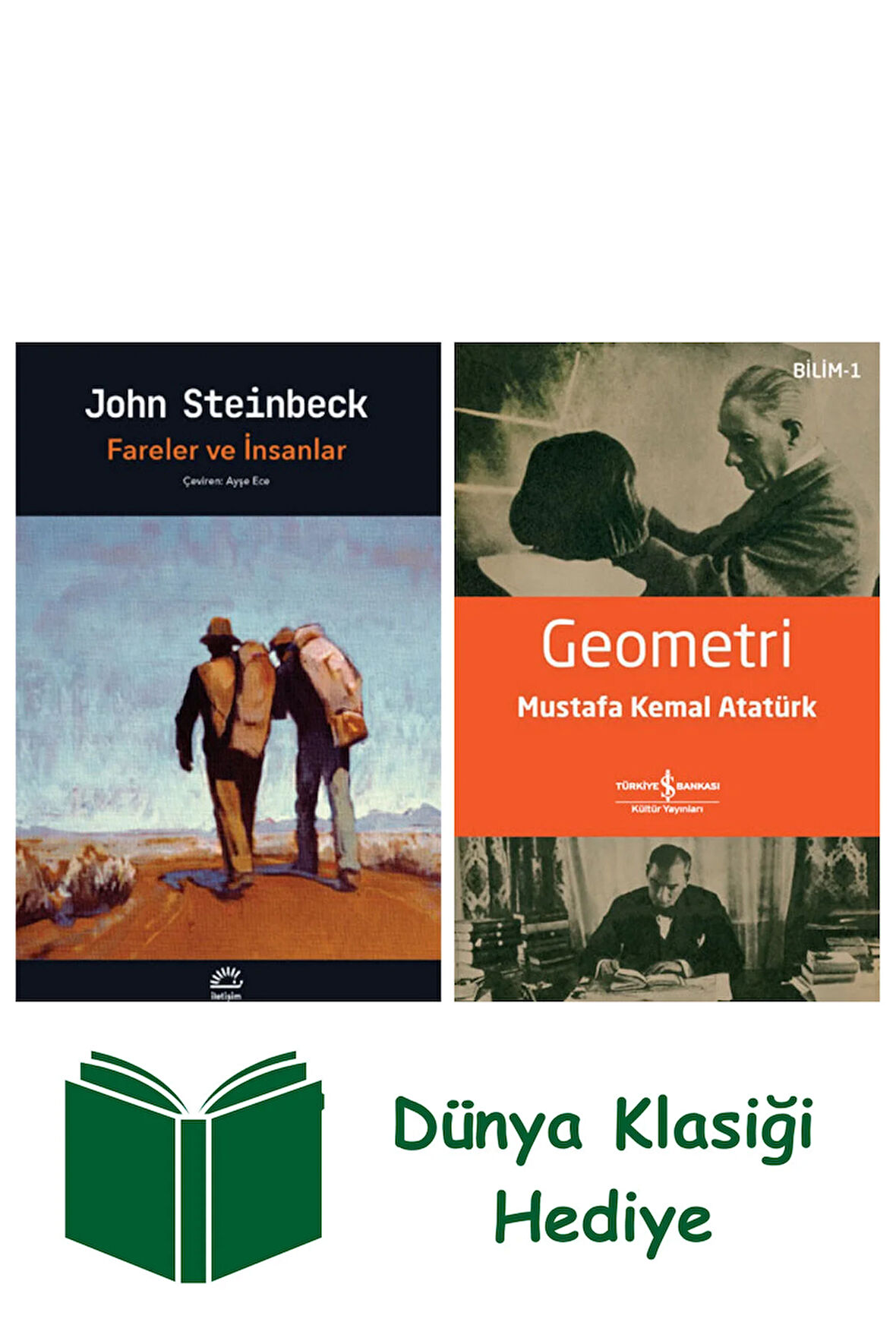 Fareler ve İnsanlar + Geometri + Dünya Klasiği Hediye
