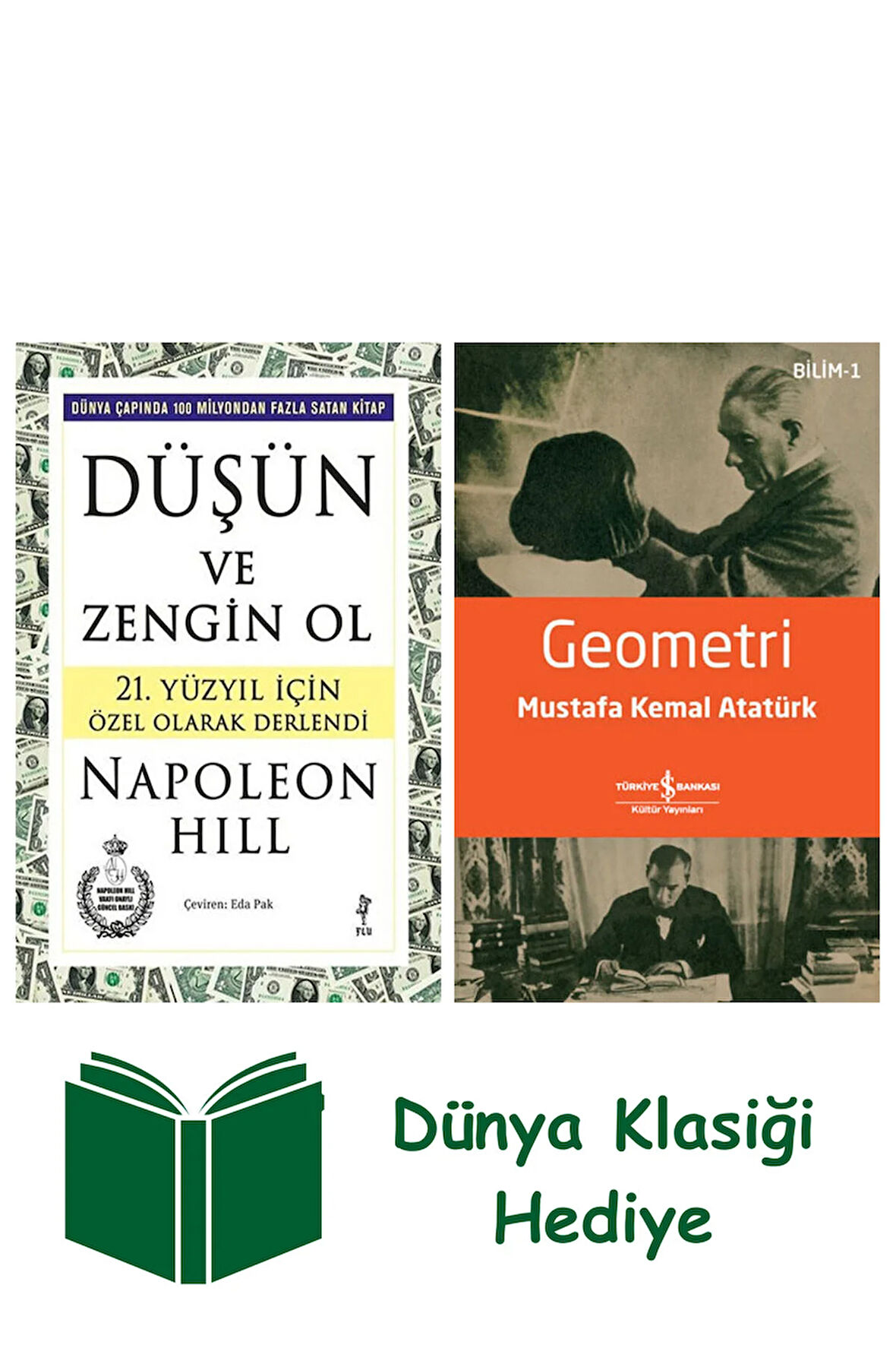 Düşün ve Zengin Ol + Geometri + Dünya Klasiği Hediye