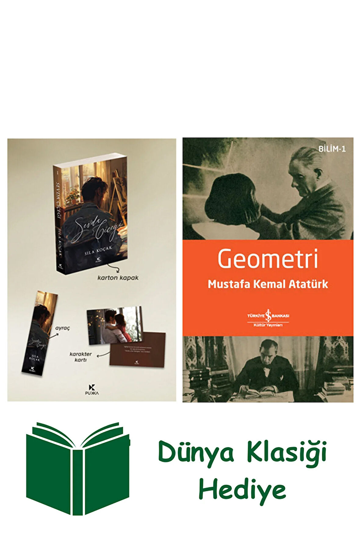 Sevda Çiçeği + Geometri + Dünya Klasiği Hediye