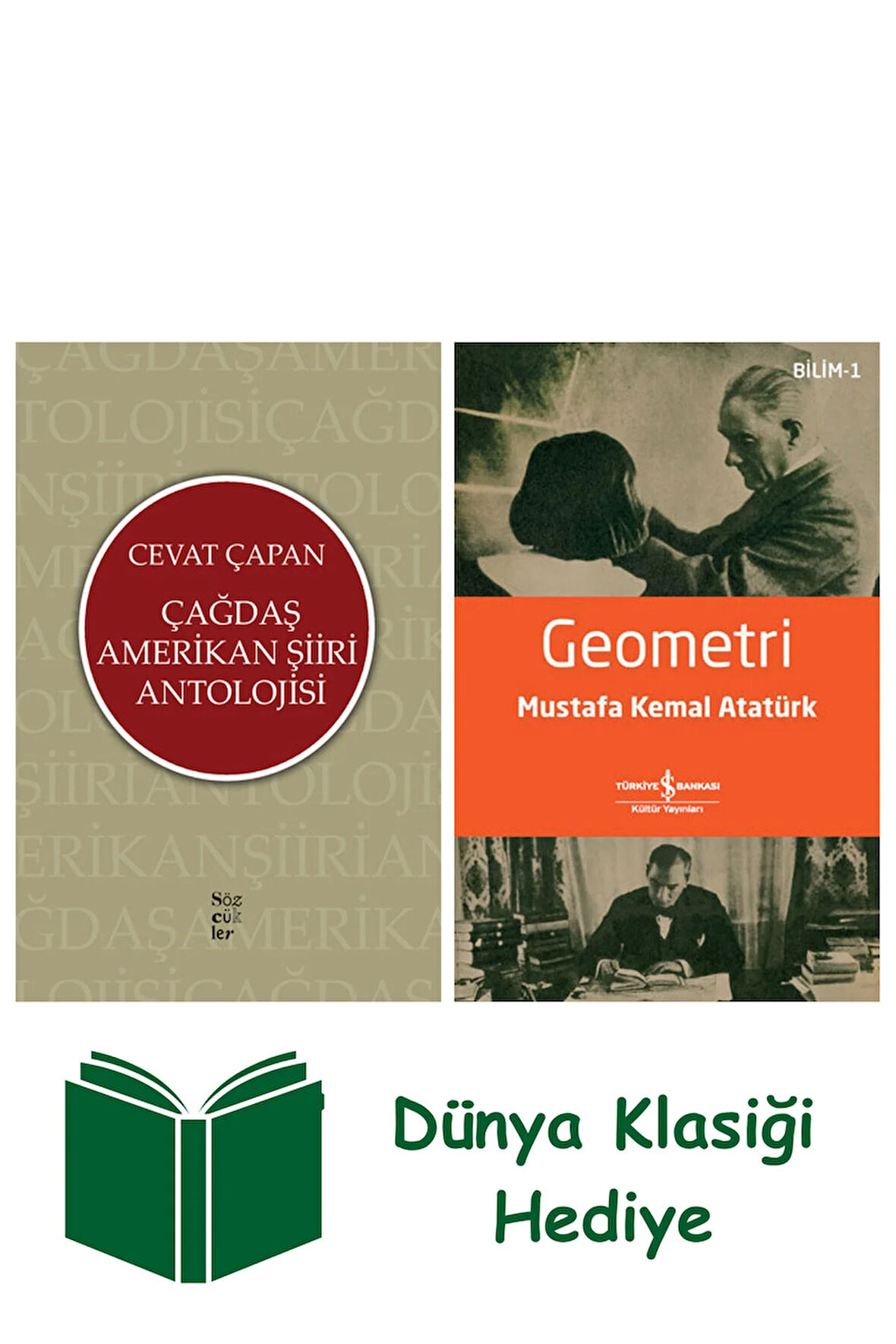 Çağdaş Amerikan Şiiri Antolojisi + Geometri + Dünya Klasiği Hediye