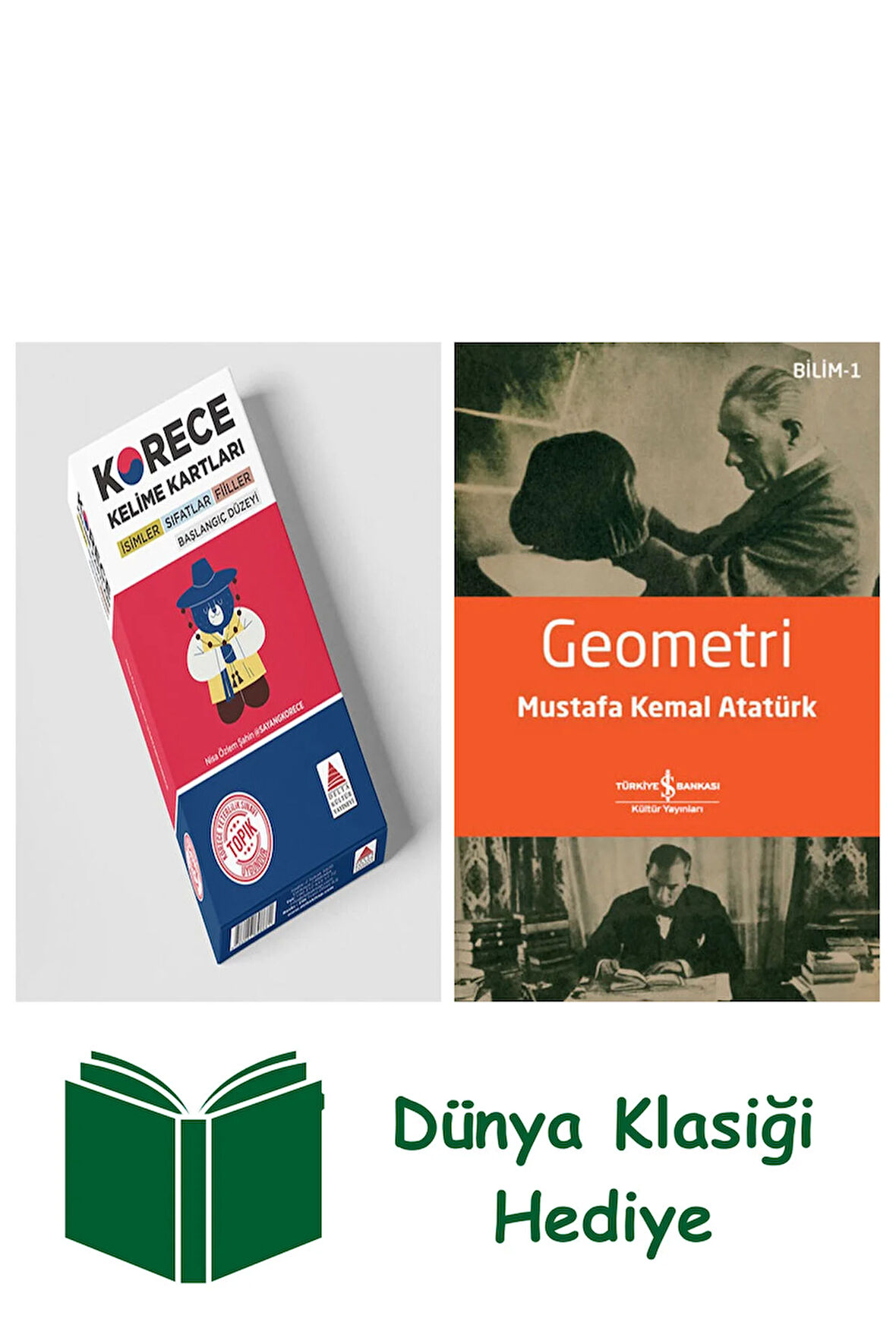 Korece Kelime Kartları + Geometri + Dünya Klasiği Hediye