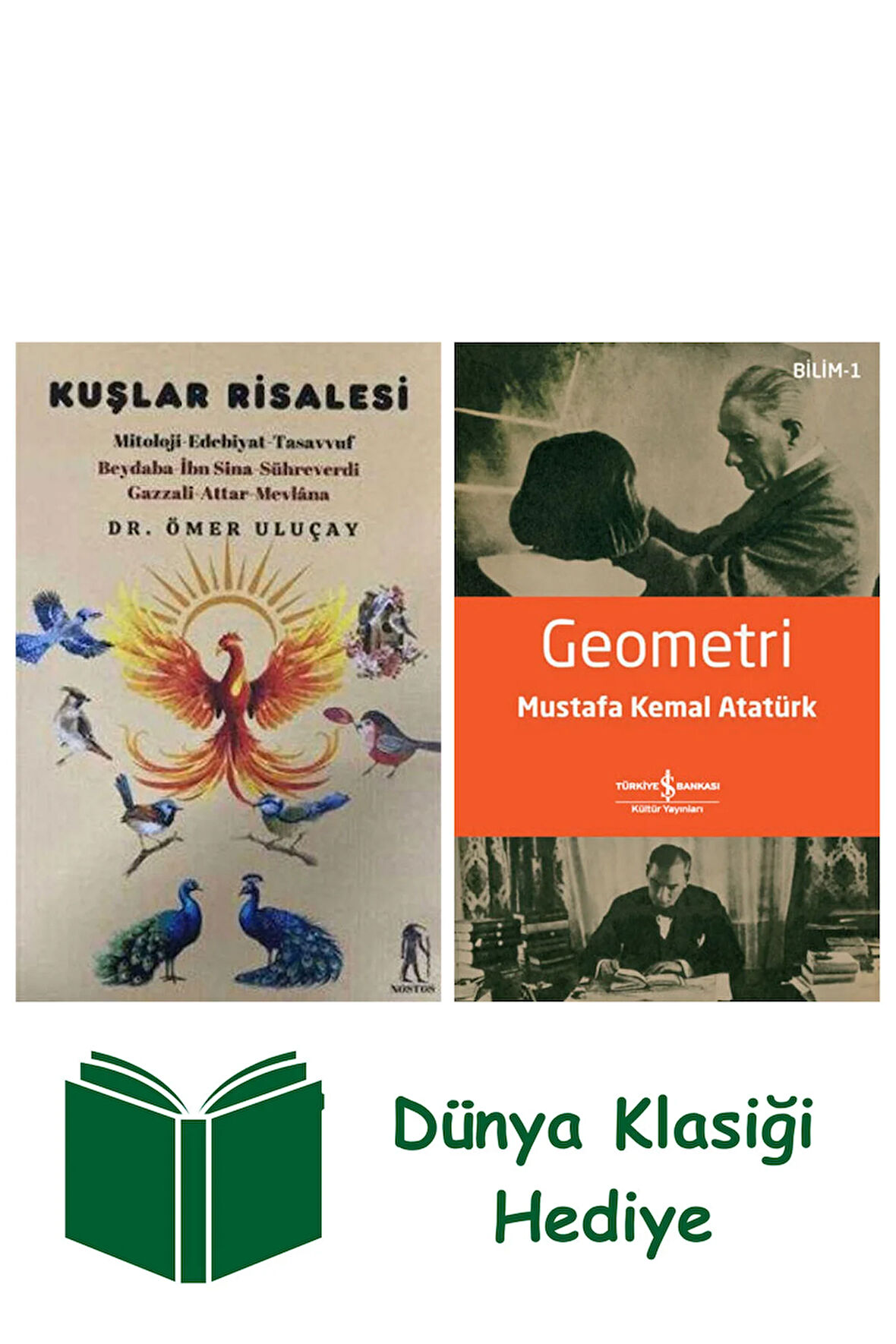 Kuşlar Risalesi + Geometri + Dünya Klasiği Hediye