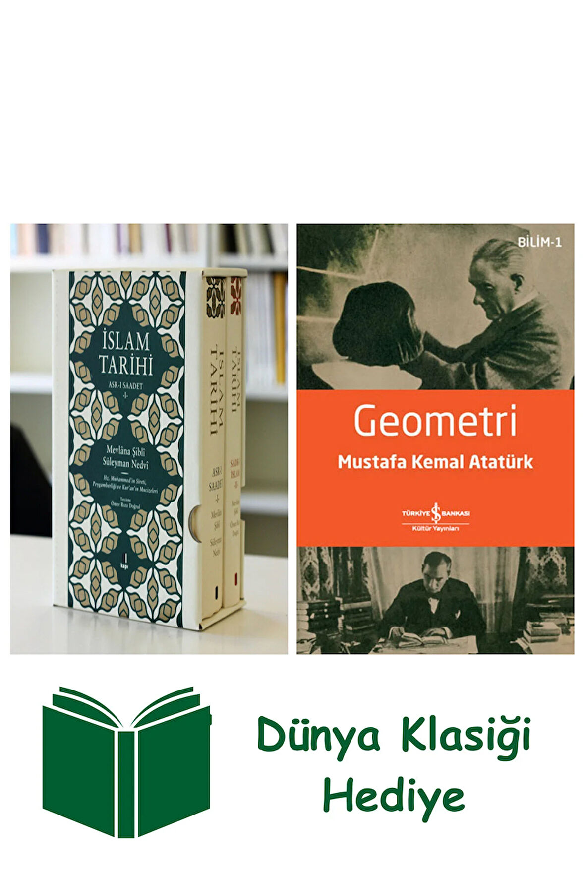 İslam Tarihi 2 Cilt (Ciltli) + Geometri + Dünya Klasiği Hediye