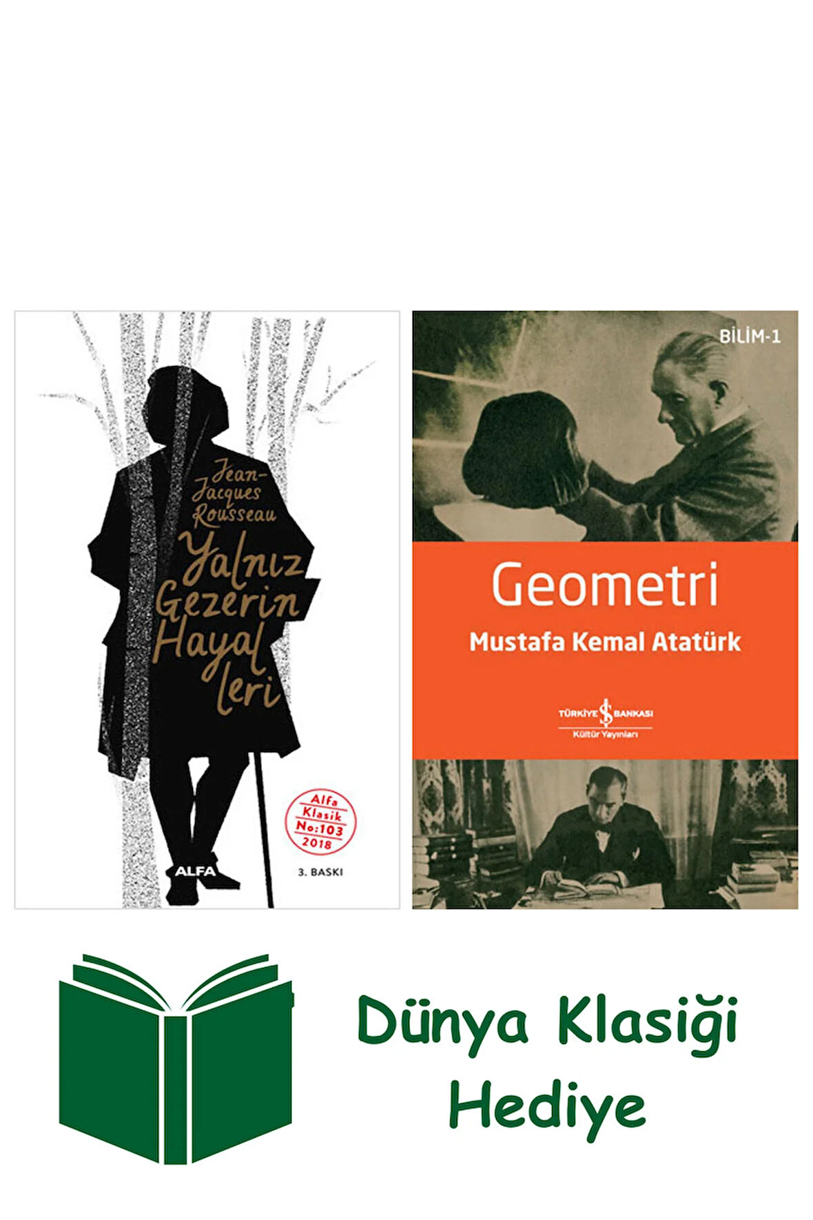 Yalnız Gezerin Hayalleri + Geometri + Dünya Klasiği Hediye