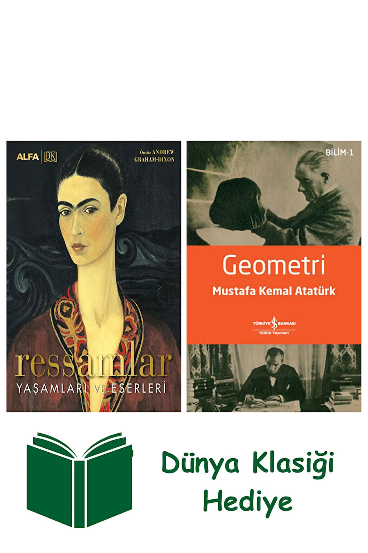 Ressamlar Yaşamları ve Eserleri (Ciltli) + Geometri + Dünya Klasiği Hediye