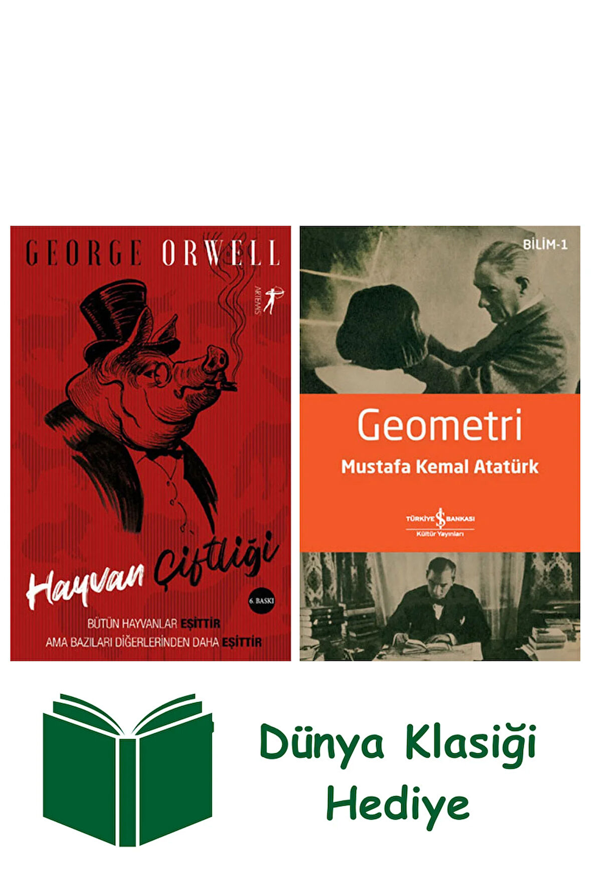 Hayvan Çiftliği + Geometri + Dünya Klasiği Hediye