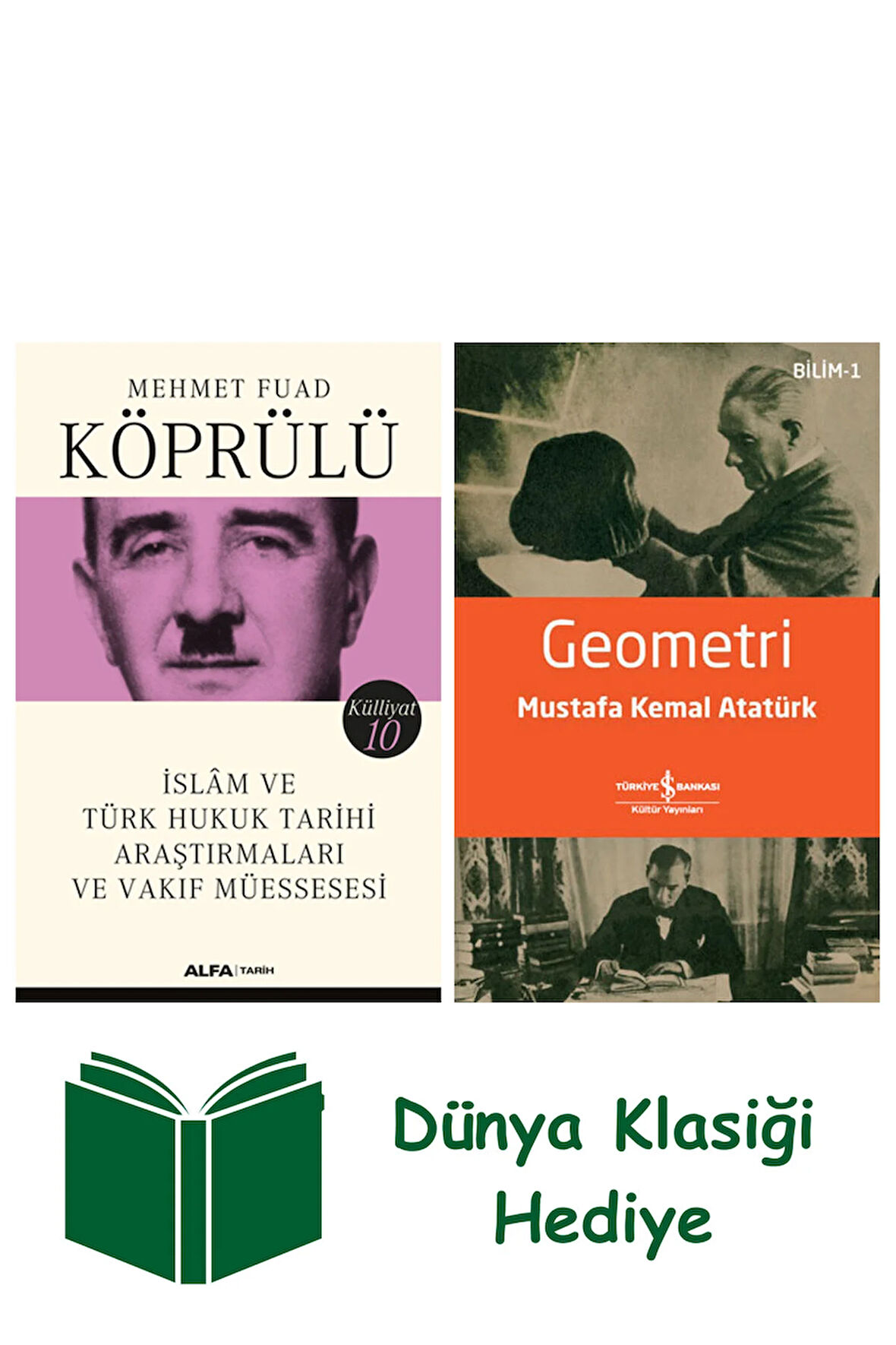 Mehmet Fuad Köprülü Külliyat 10 + Geometri + Dünya Klasiği Hediye