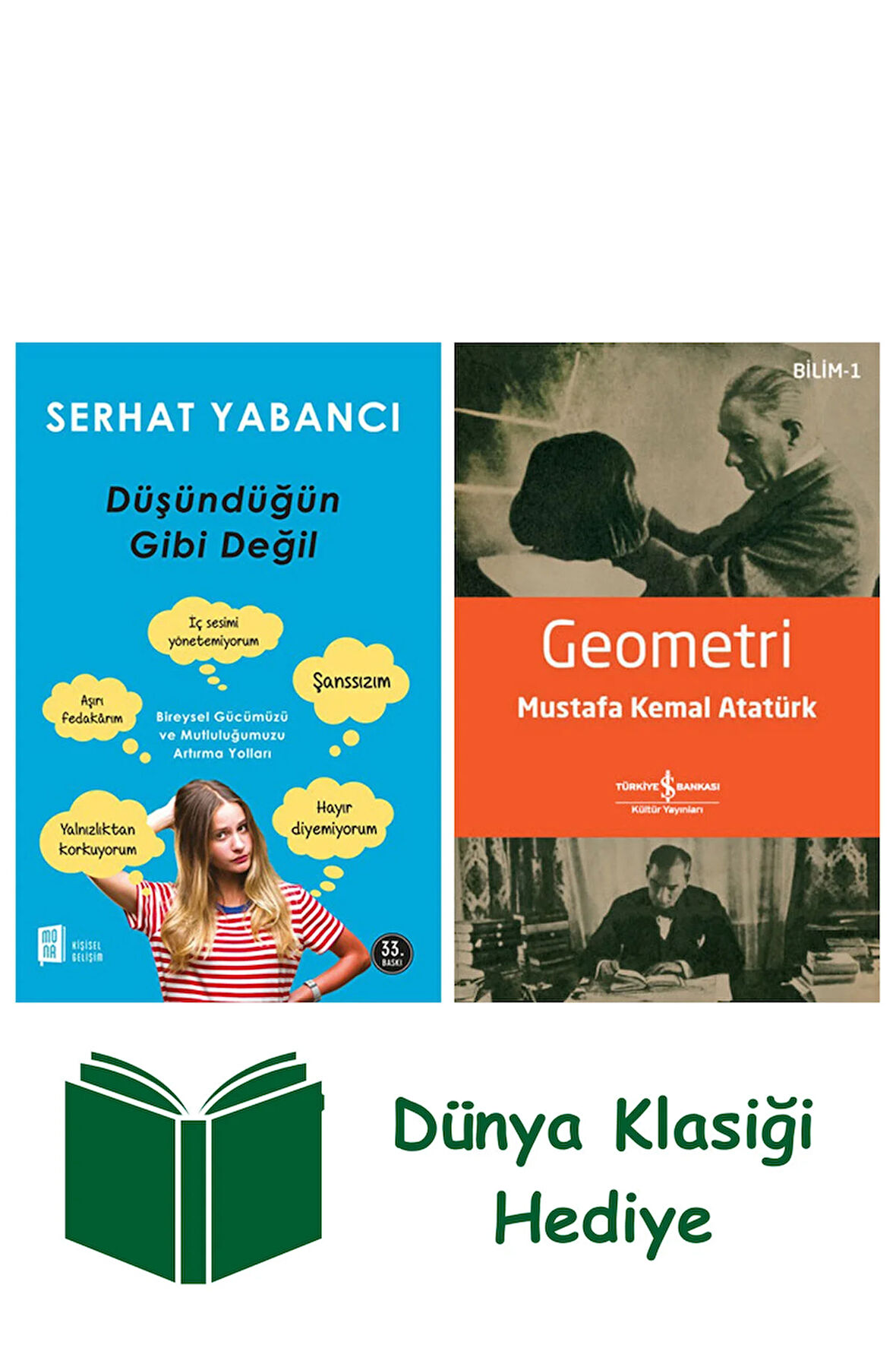 Düşündüğün Gibi Değil + Geometri + Dünya Klasiği Hediye