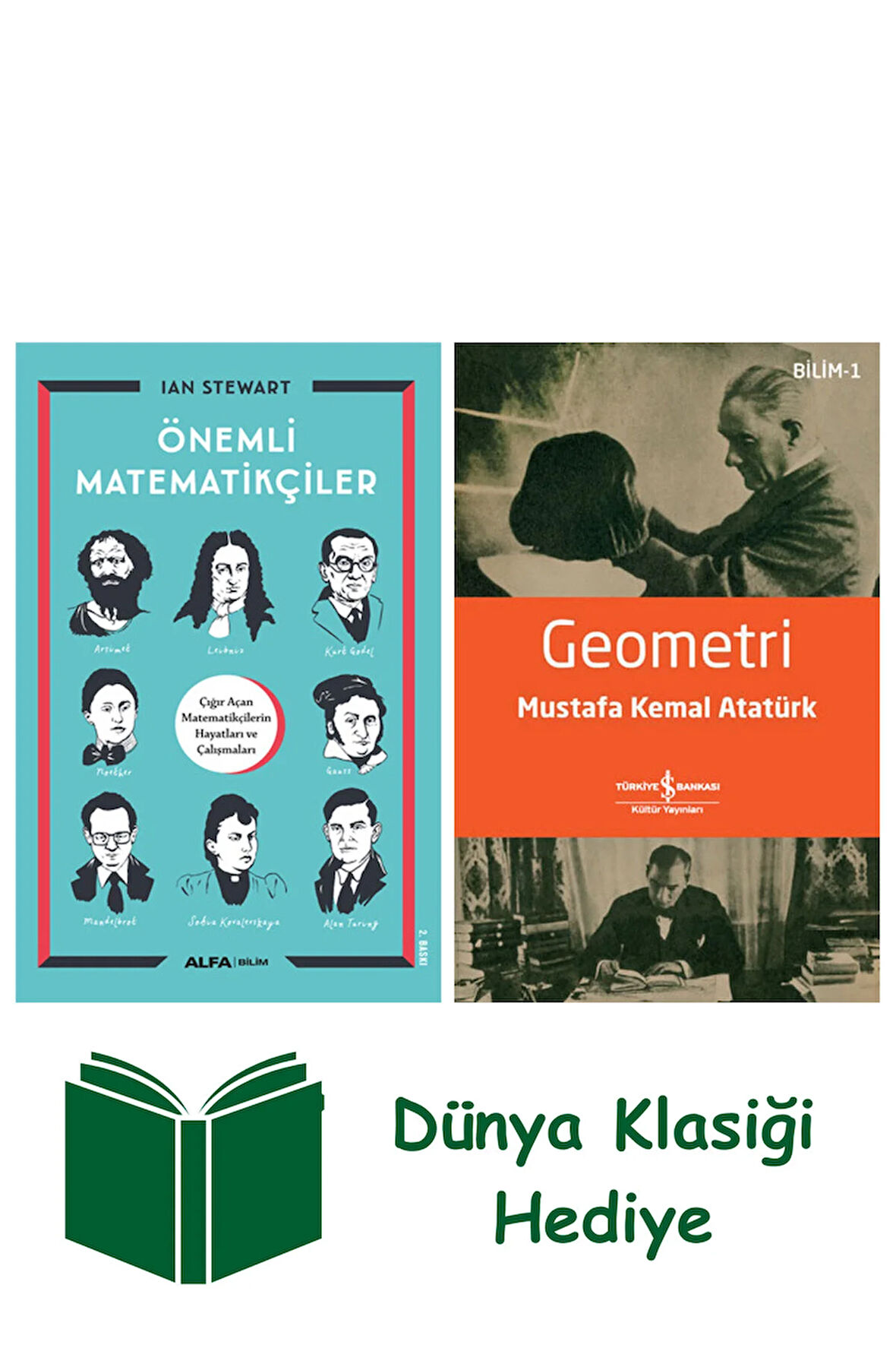 Önemli Matematikçiler + Geometri + Dünya Klasiği Hediye