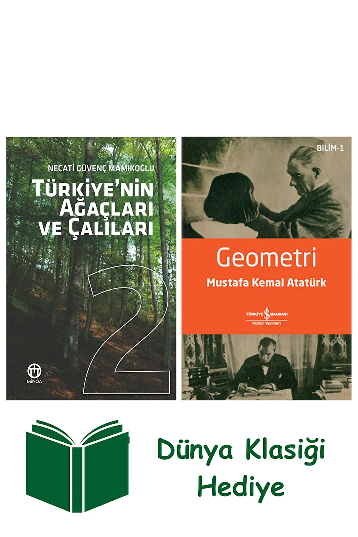 Türkiye'nin Ağaçları ve Çalıları 2 + Geometri + Dünya Klasiği Hediye