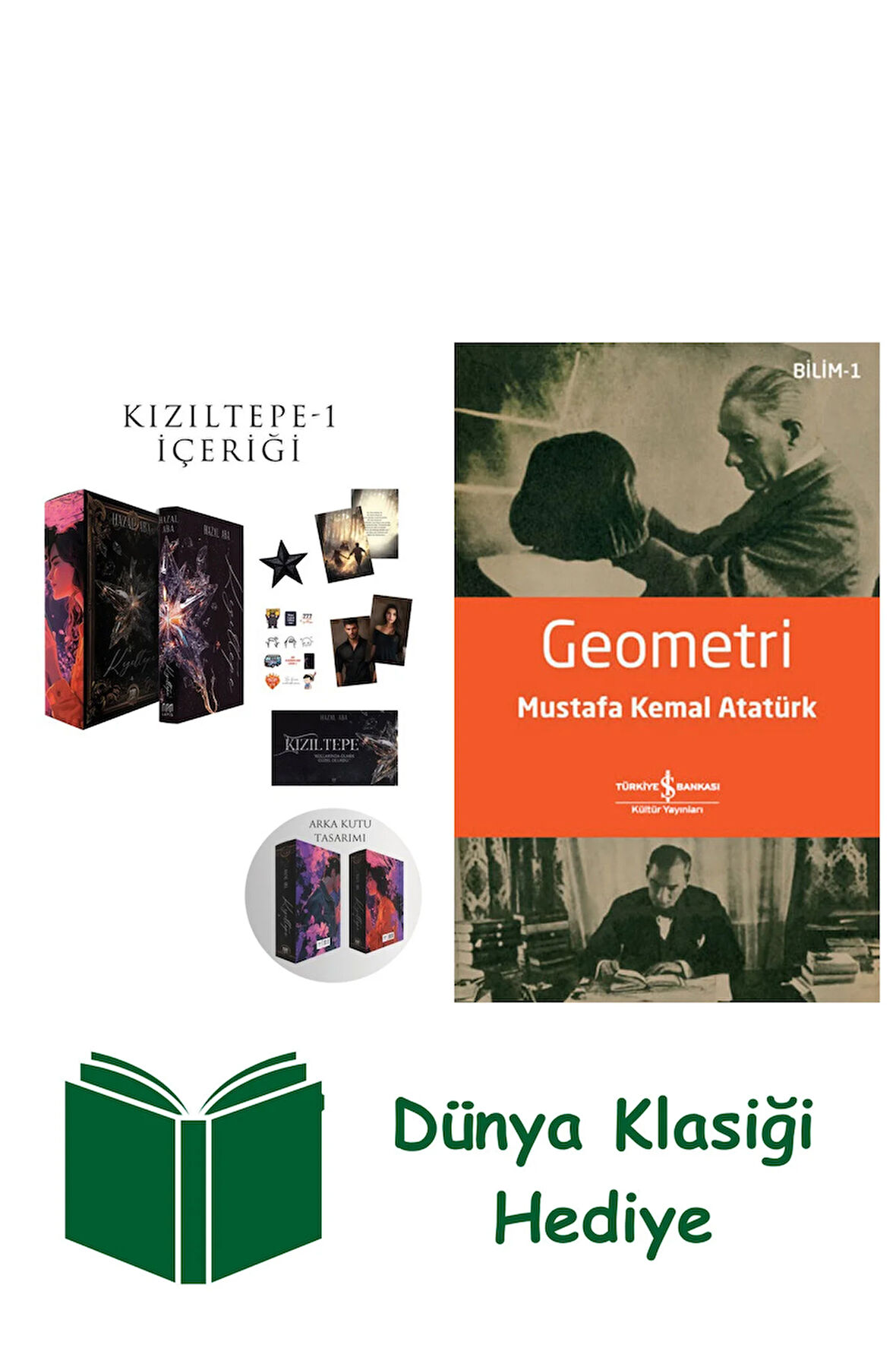 Kızıltepe - 1 (Ciltli - Kutulu Set) + Geometri + Dünya Klasiği Hediye