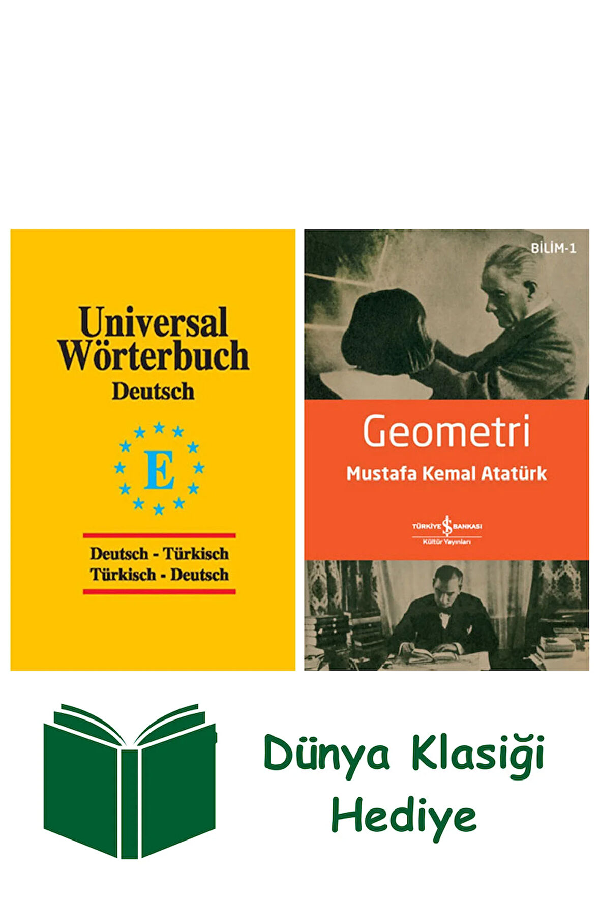 Universal Wörterbuch Deutsch - Türkisch / Türkisch - Deutsch + Geometri + Dünya Klasiği Hediye