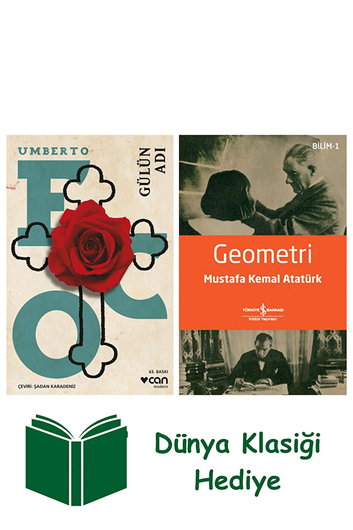 Gülün Adı + Geometri + Dünya Klasiği Hediye