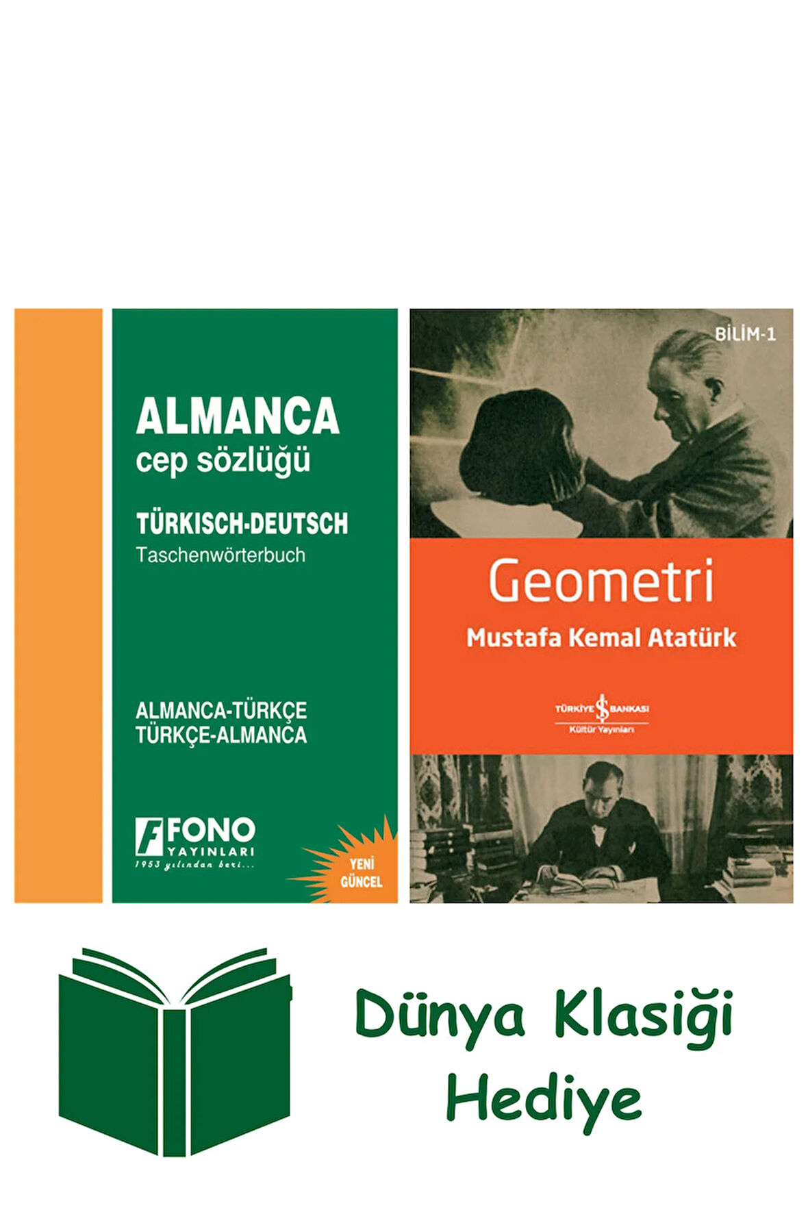 Almanca Cep Sözlüğü + Geometri + Dünya Klasiği Hediye
