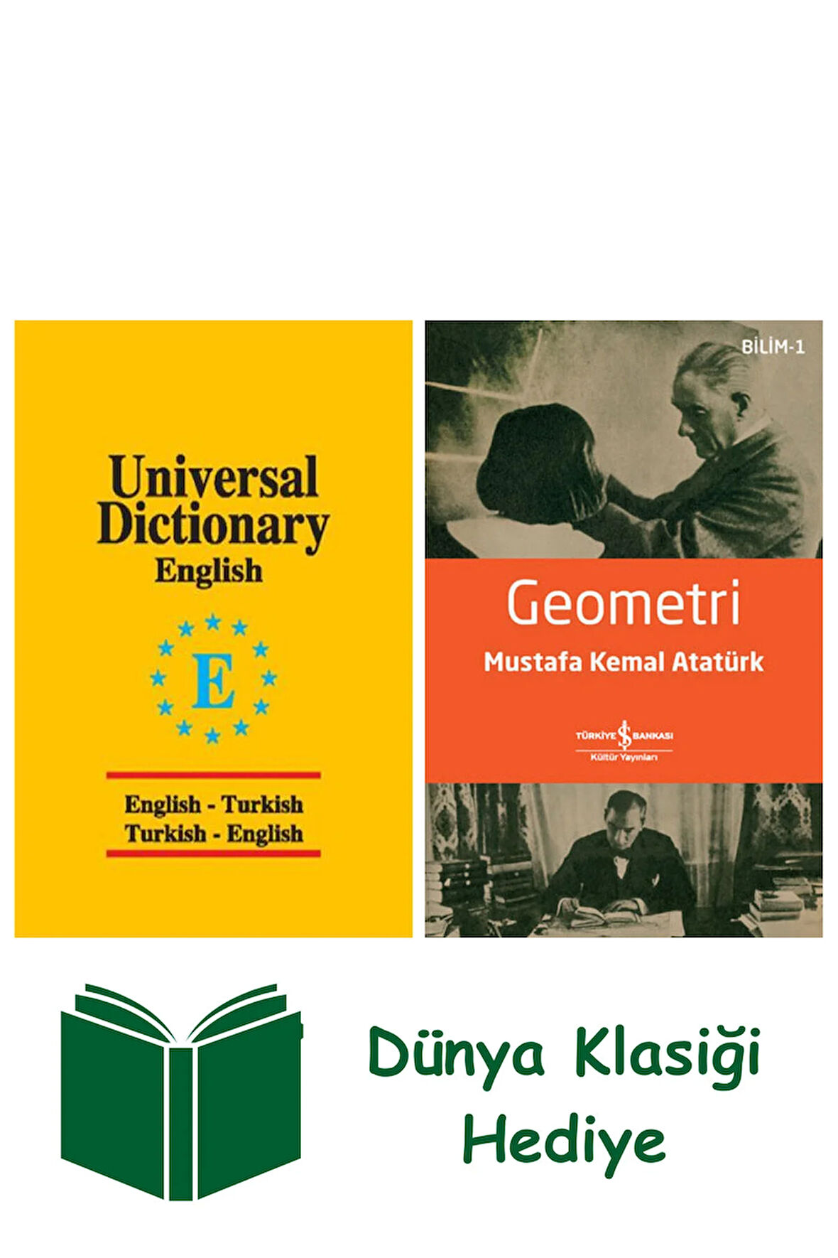 Universal Dictionary English - Turkish / Turkish - English + Geometri + Dünya Klasiği Hediye