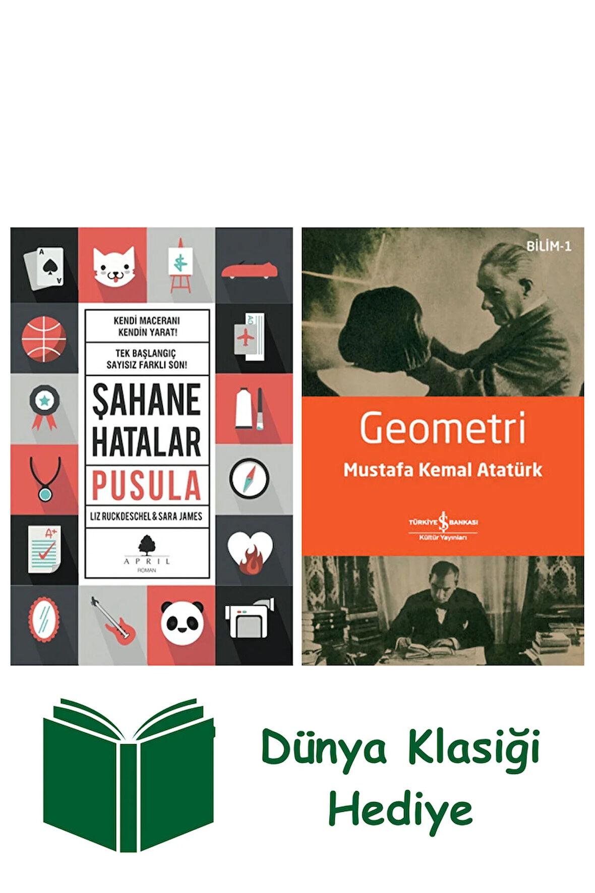 Şahane Hatalar Pusula + Geometri + Dünya Klasiği Hediye