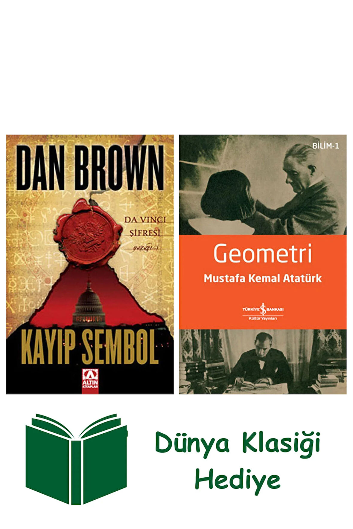 Kayıp Sembol + Geometri + Dünya Klasiği Hediye