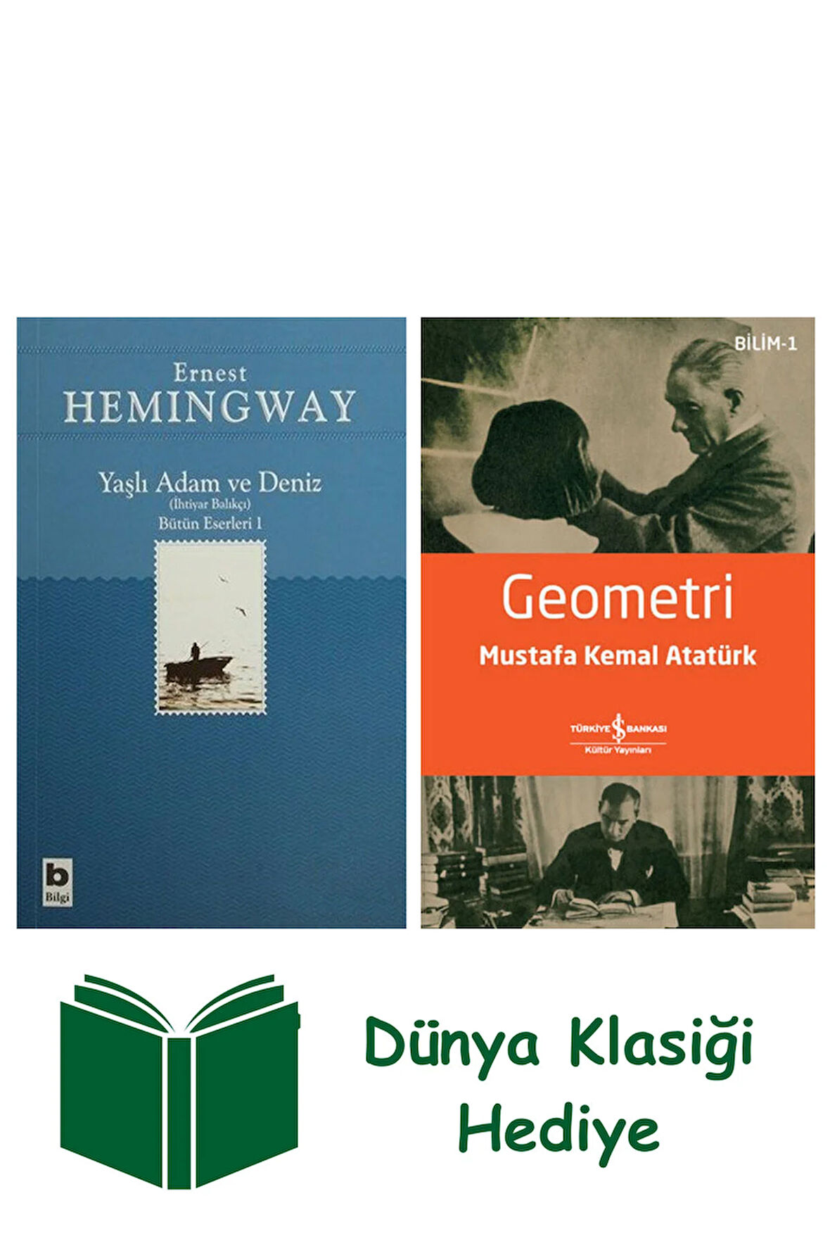 Yaşlı Adam ve Deniz (İhtiyar Balıkçı) + Geometri + Dünya Klasiği Hediye