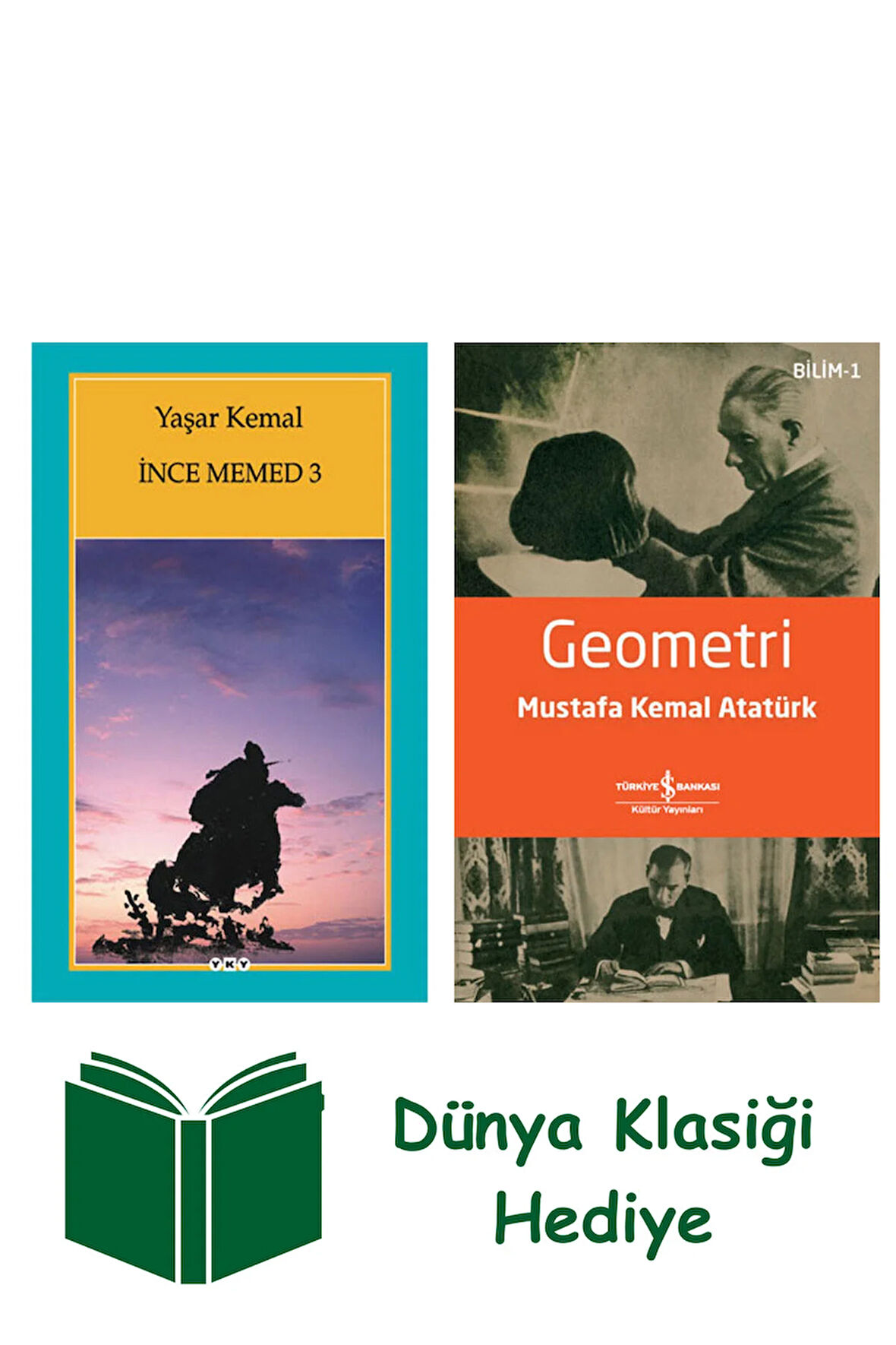 İnce Memed 3 + Geometri + Dünya Klasiği Hediye