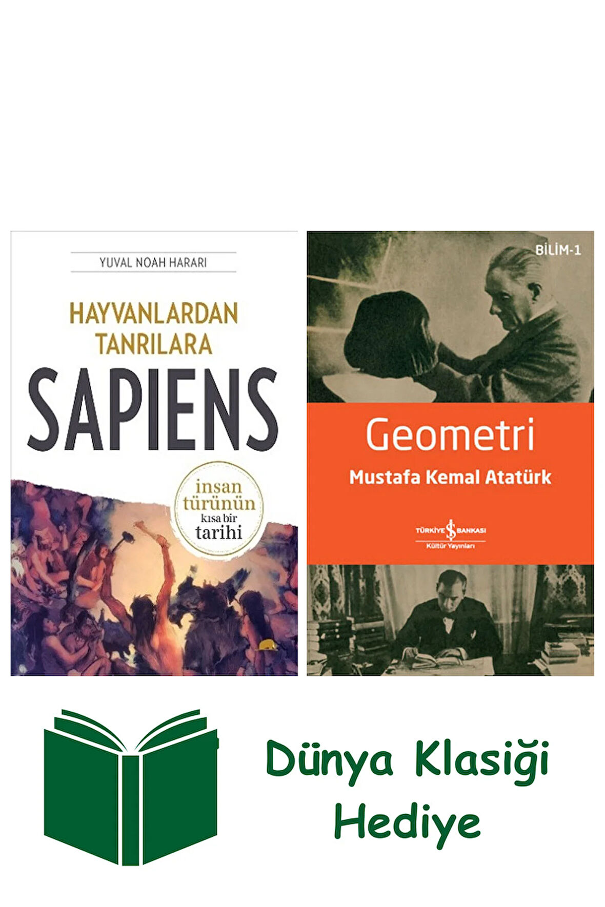 Hayvanlardan Tanrılara Sapiens + Geometri + Dünya Klasiği Hediye