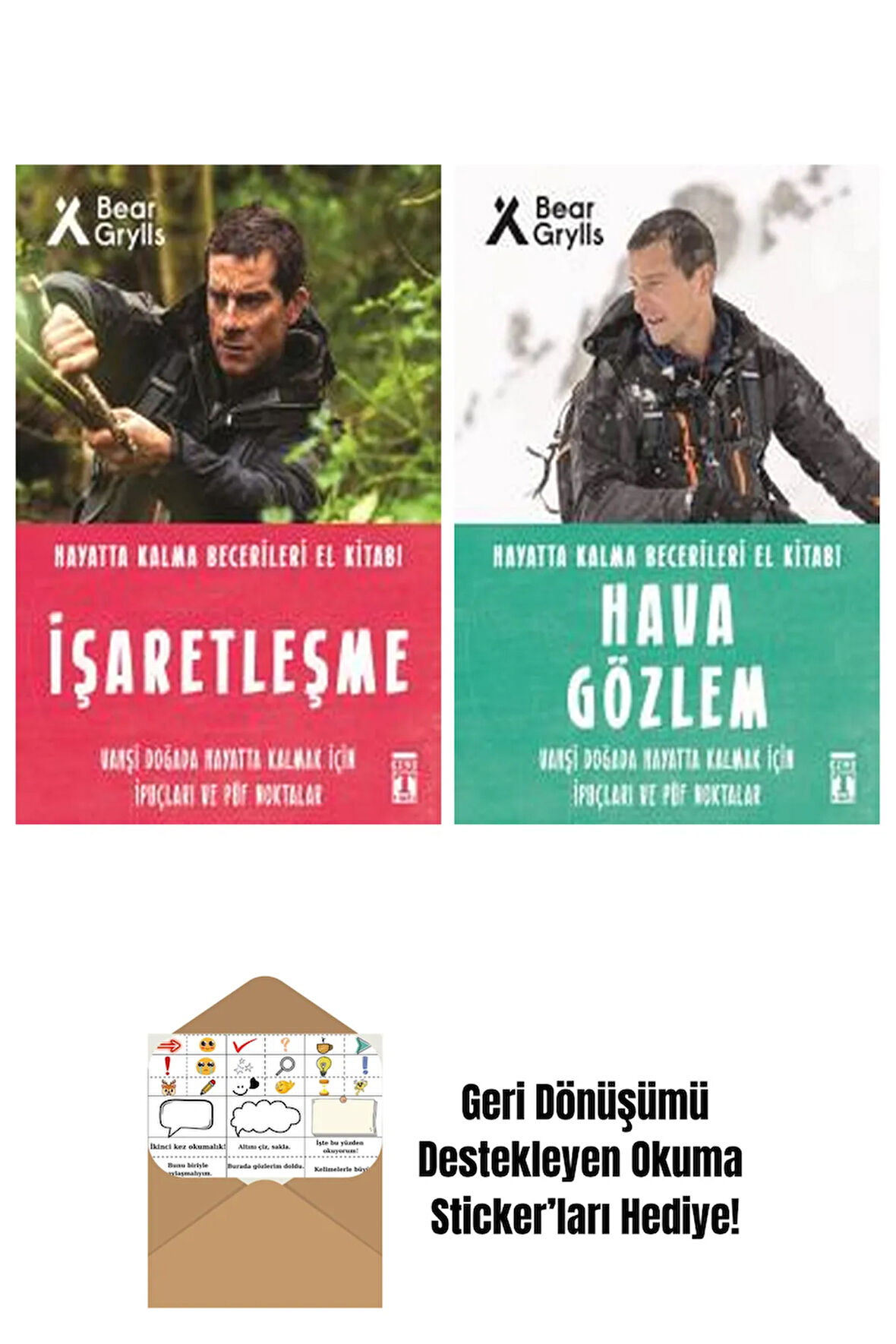 Bear Grylls 2 Kitap Seti + Okuma Sticker'ları