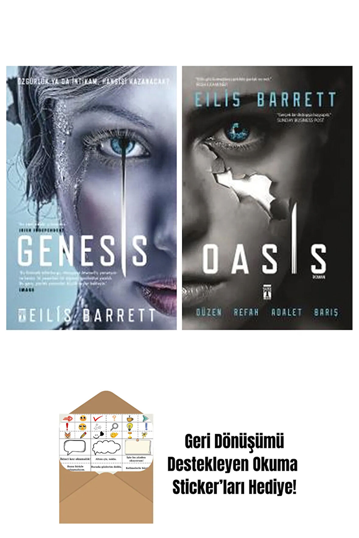 Eilis Barrett 2 Kitap Seti + Okuma Sticker'ları
