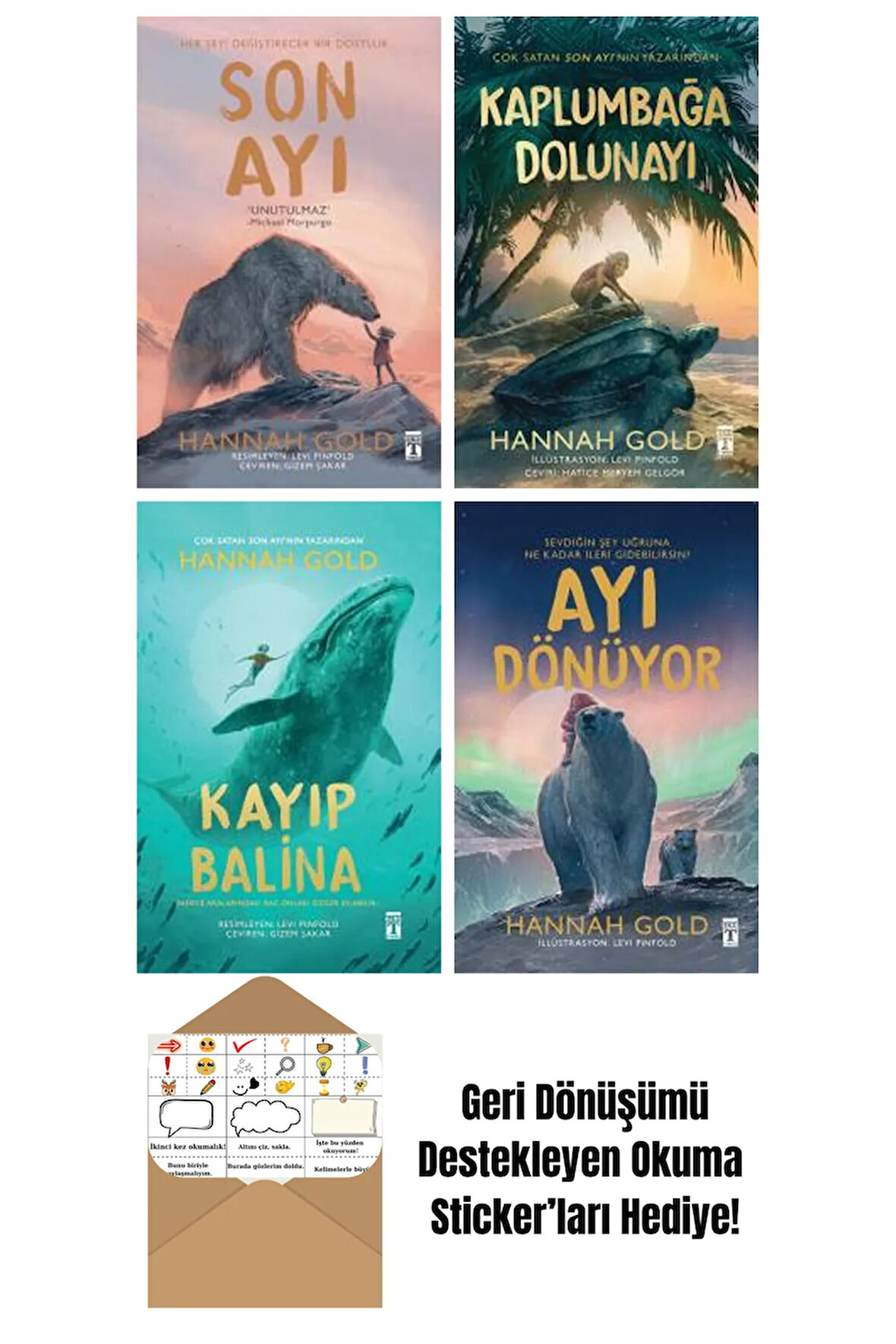Hannah Gold 4 Kitap Seti + Okuma Sticker'ları