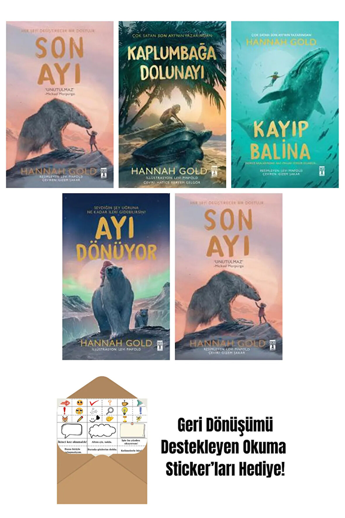 Hannah Gold 5 Kitap Seti + Okuma Sticker'ları
