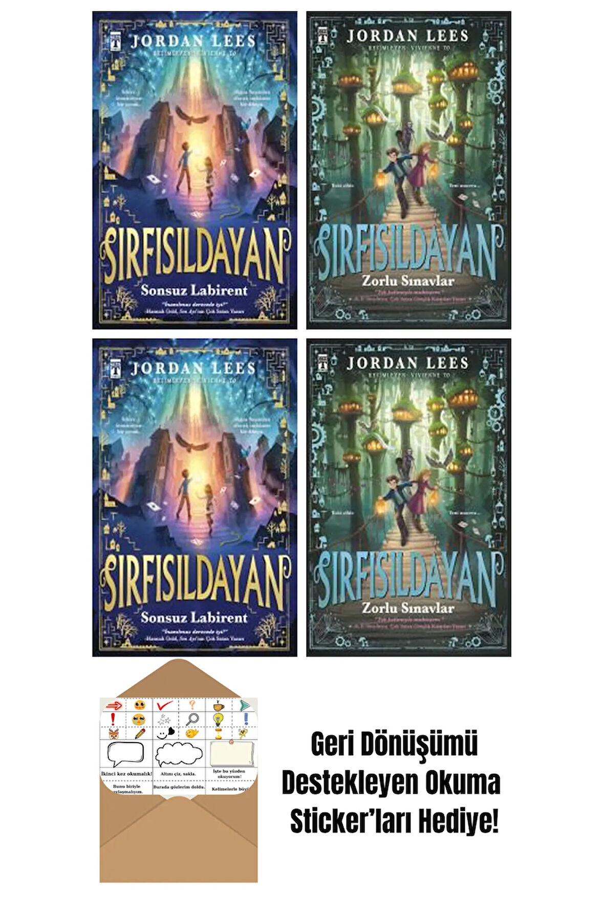Jordan Lees 4 Kitap Seti + Okuma Sticker'ları