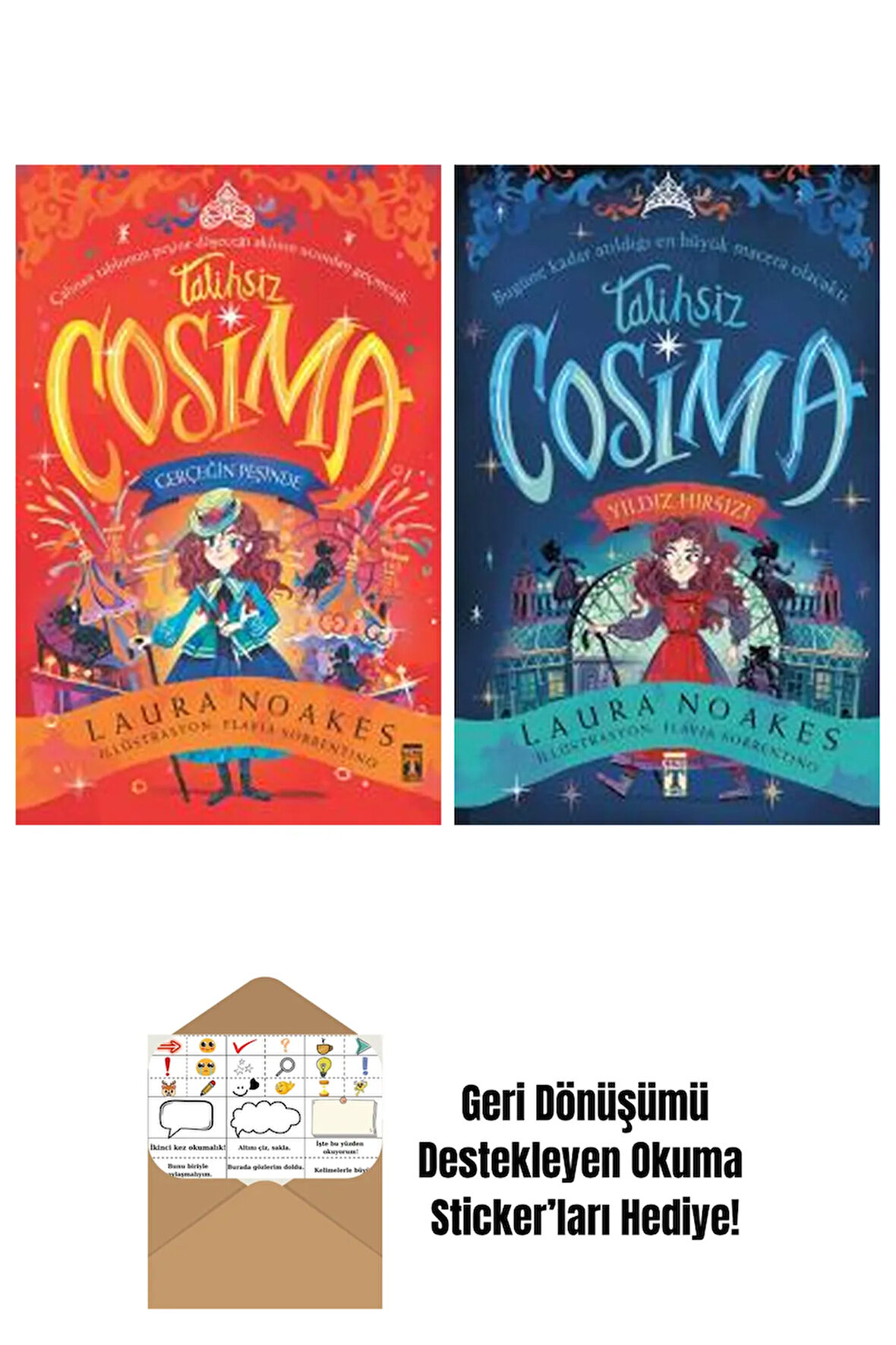 Laura Noakes 2 Kitap Seti + Okuma Sticker'ları