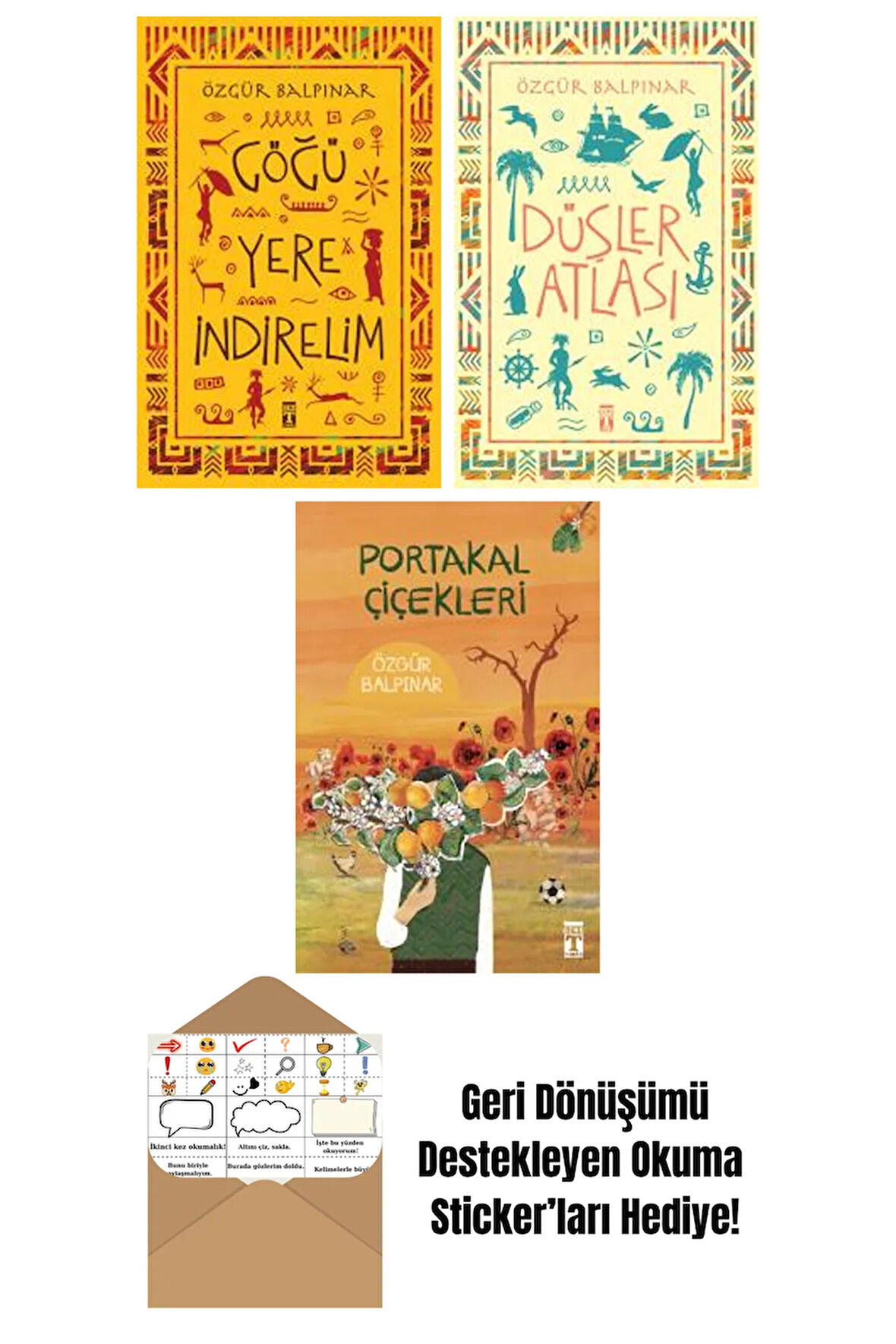 Özgür Balpınar 3 Kitap Seti + Okuma Sticker'ları