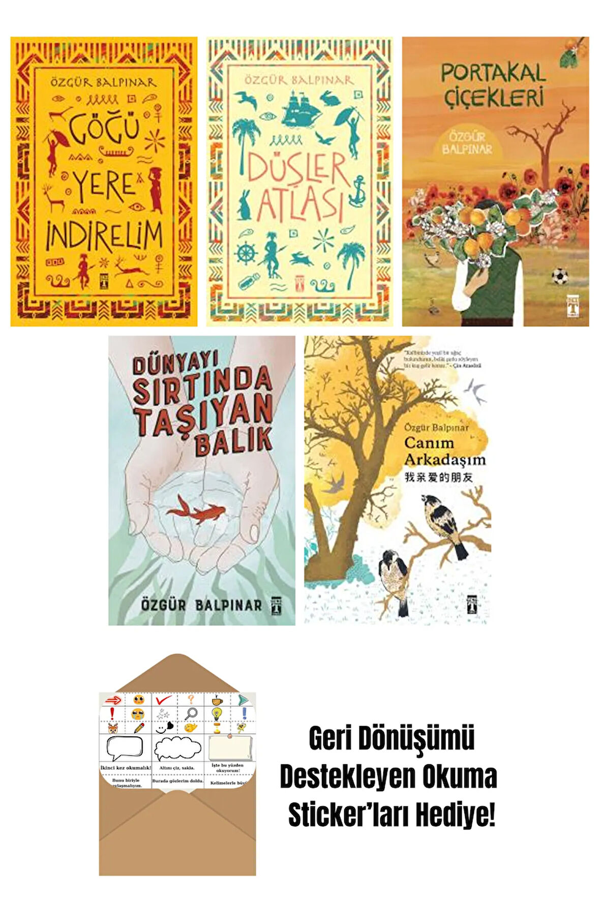 Özgür Balpınar 5 Kitap Seti + Okuma Sticker'ları