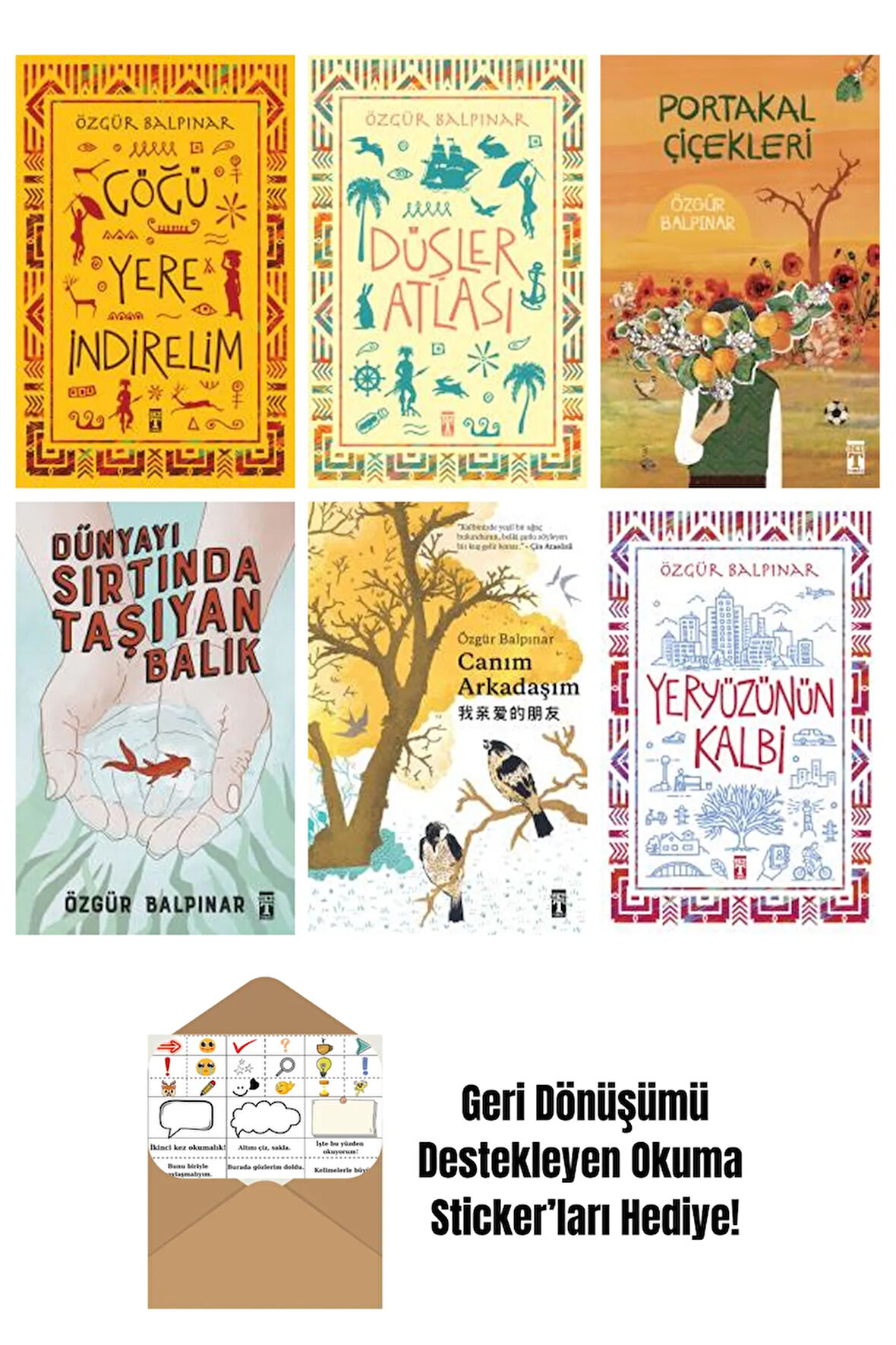 Özgür Balpınar 6 Kitap Seti + Okuma Sticker'ları