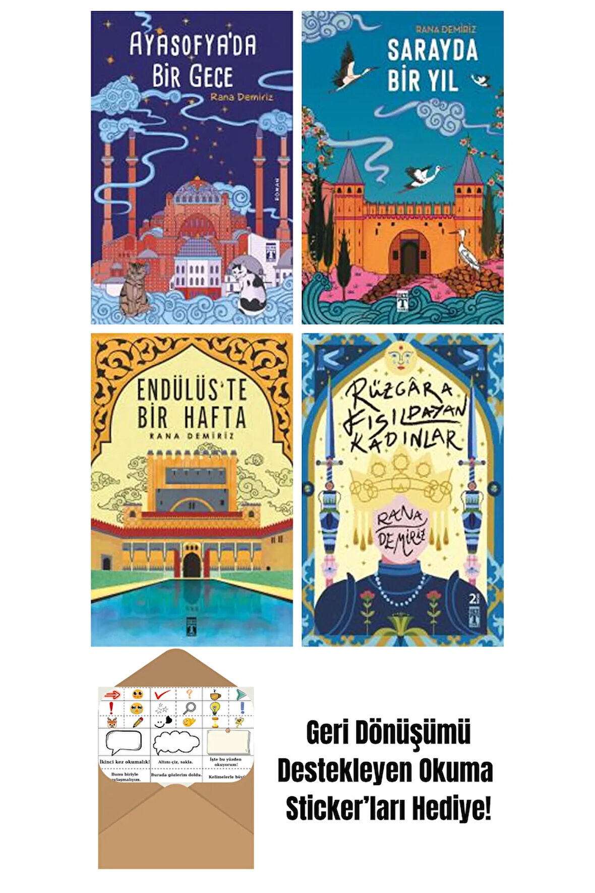 Rana Demiriz 4 Kitap Seti + Okuma Sticker'ları