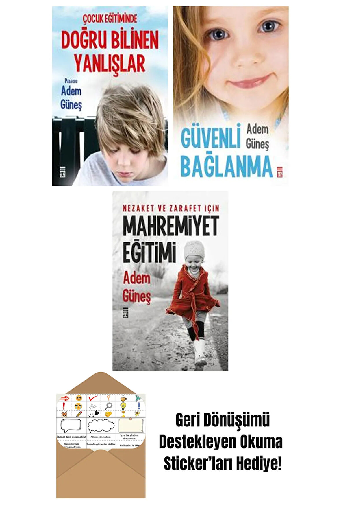 Adem Güneş 3 Kitap Seti + Okuma Sticker'ları