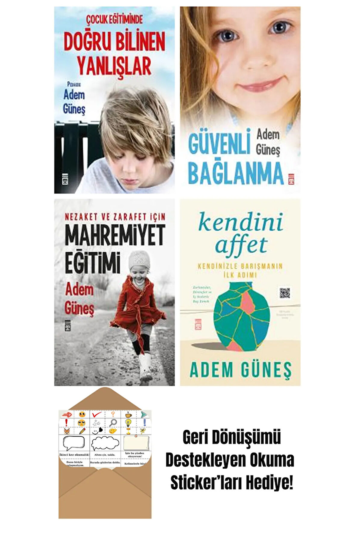 Adem Güneş 4 Kitap Seti + Okuma Sticker'ları